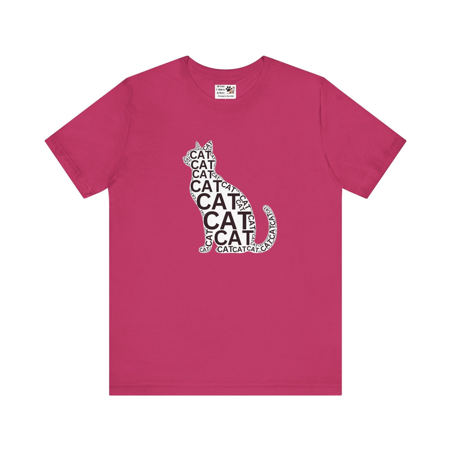 "CAT in a Cat, T-Shirt" - (Playful Black & White Cat Design, Cat Lover Unisex Jersey Short Sleeve Tee - Purr-fect Gift!)
