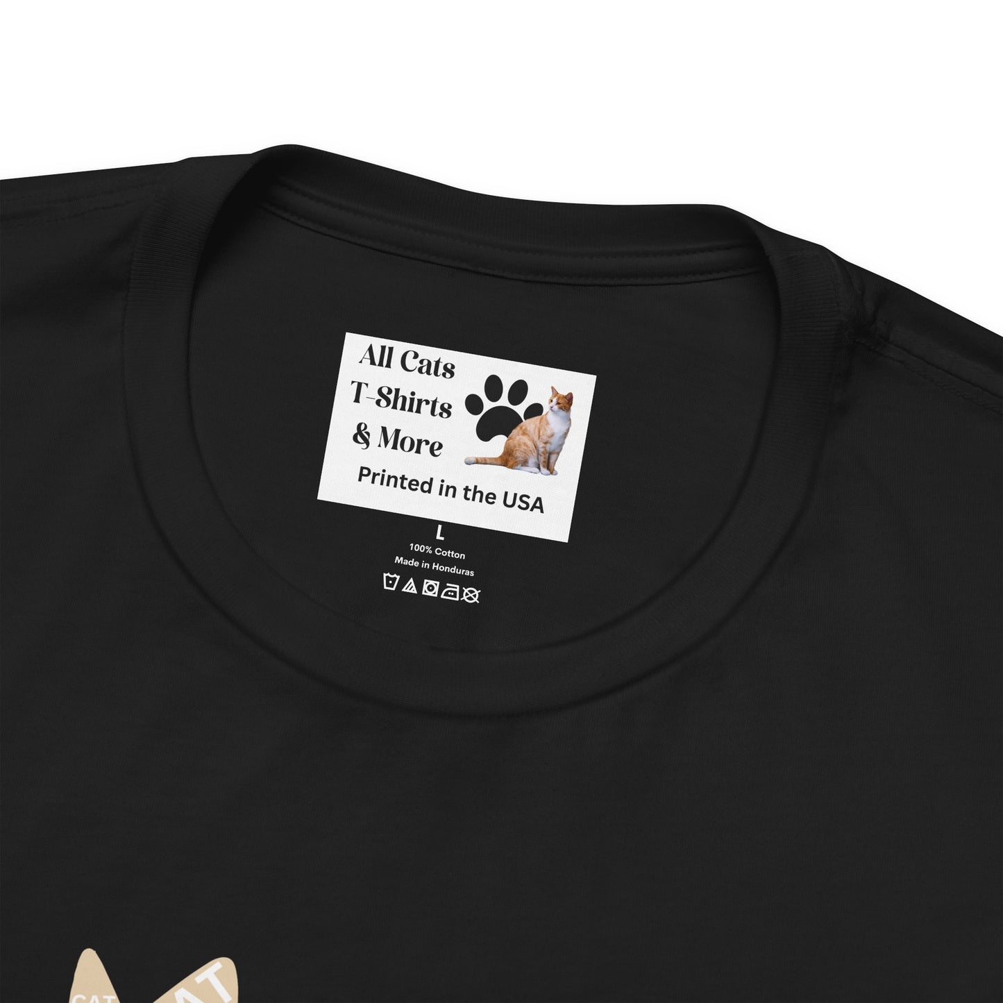"CAT in a Cat, T-Shirt" - (Playful Beige Cat Design, Cat Lover Unisex Jersey Short Sleeve Tee - Purr-fect Gift!)