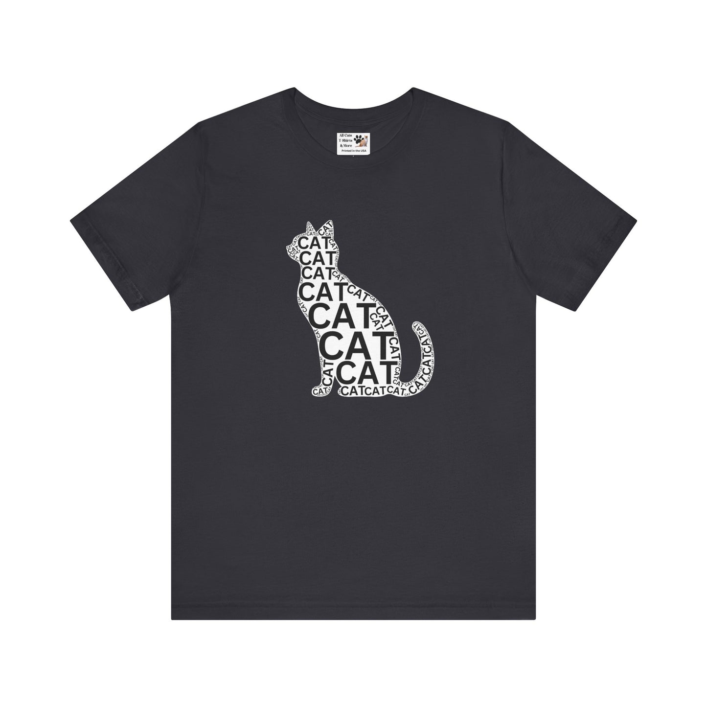 "CAT in a Cat, T-Shirt" - (Playful Black & White Cat Design, Cat Lover Unisex Jersey Short Sleeve Tee - Purr-fect Gift!)