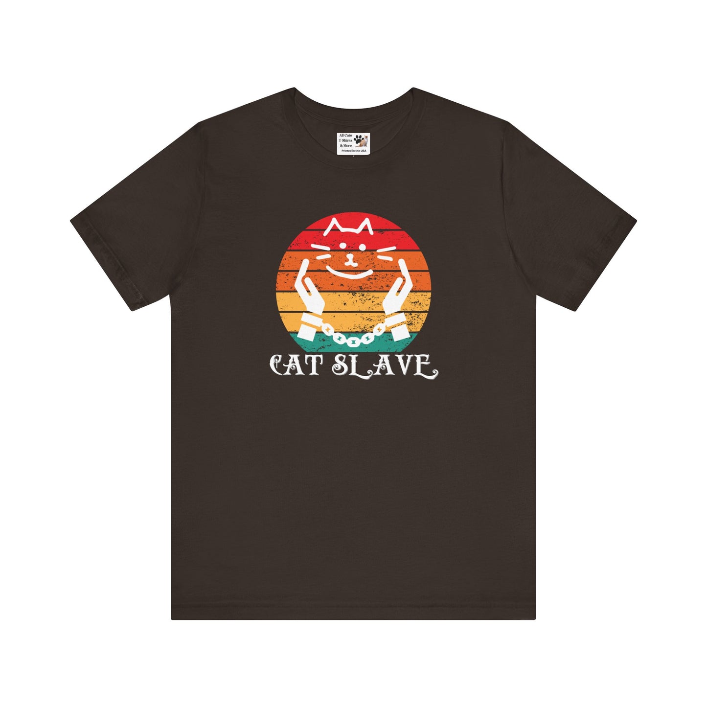 Cat Slave Vintage Sunset T-Shirt - (Unisex Jersey Tee - Casual & Trendy "Semi-Distressed" Style Design )