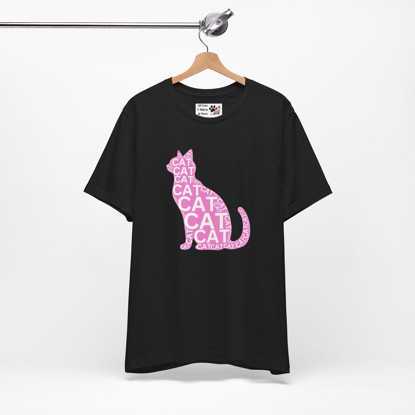 "CAT in a Cat, T-Shirt" - Cat Lover Unisex Jersey Tee - Playful Pink Cat Design