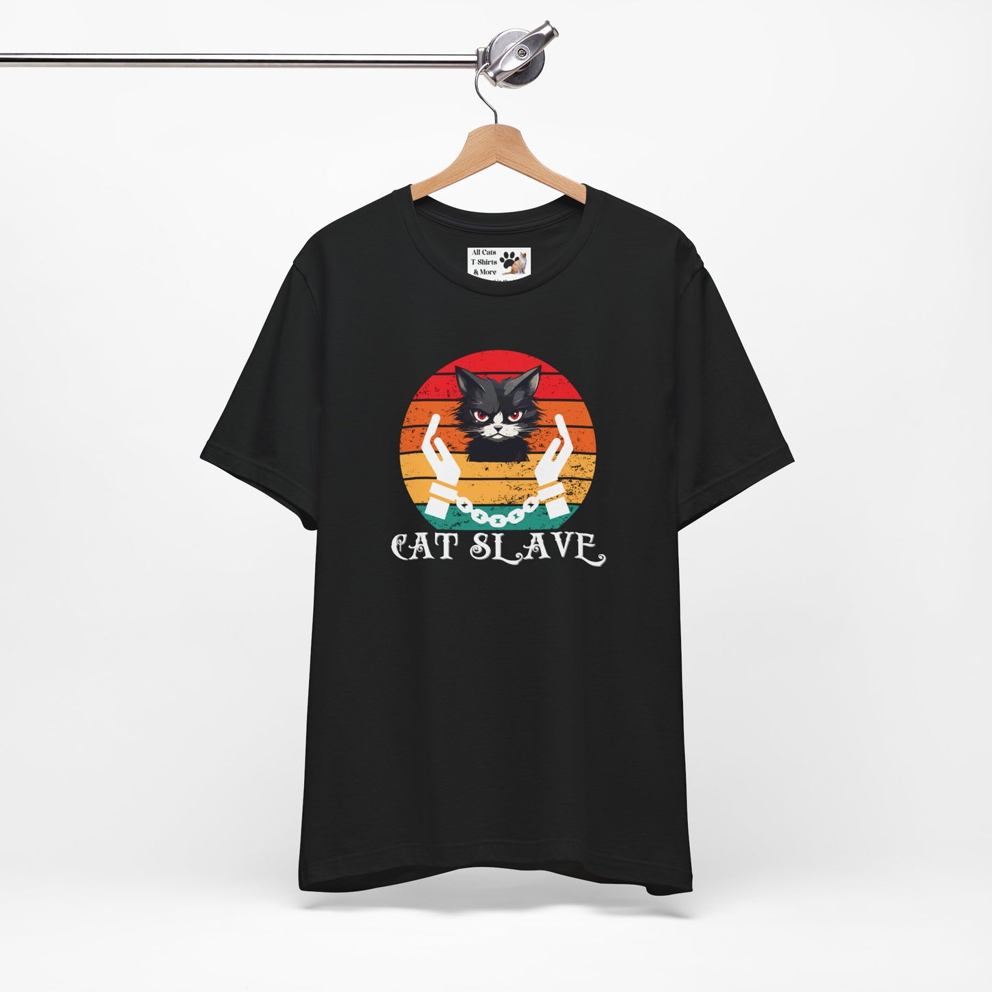 Cat Slave Vintage Sunset T-Shirt, Unisex Jersey Tee - Casual & Trendy "Distressed Grunge Style" Design
