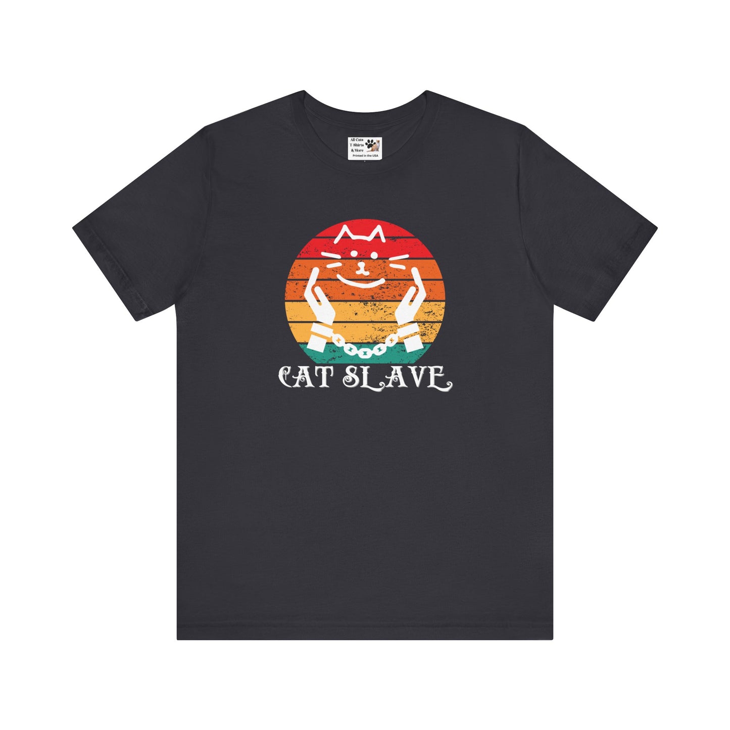 Cat Slave Vintage Sunset T-Shirt - (Unisex Jersey Tee - Casual & Trendy "Semi-Distressed" Style Design )