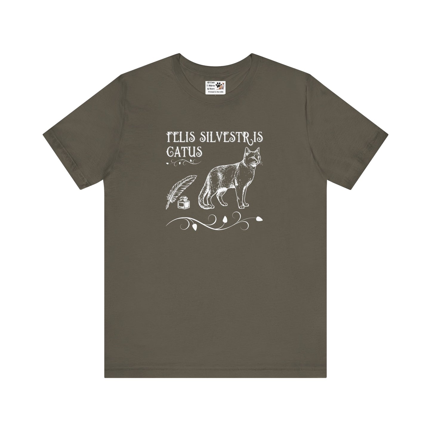 Felis Silvestris Catus T-Shirt - ("Domestic Cat" - Unisex Jersey Short Sleeve Tee - Perfect for Cat Lovers!)