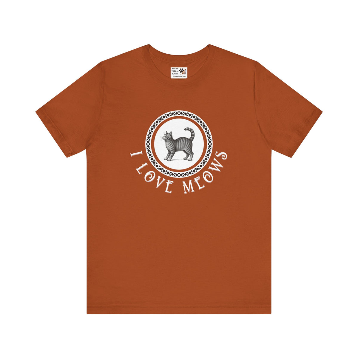 I Love Meows Cat T-Shirt – (Tee #3, Cute Retro Kitty Tee for Cat Lovers)