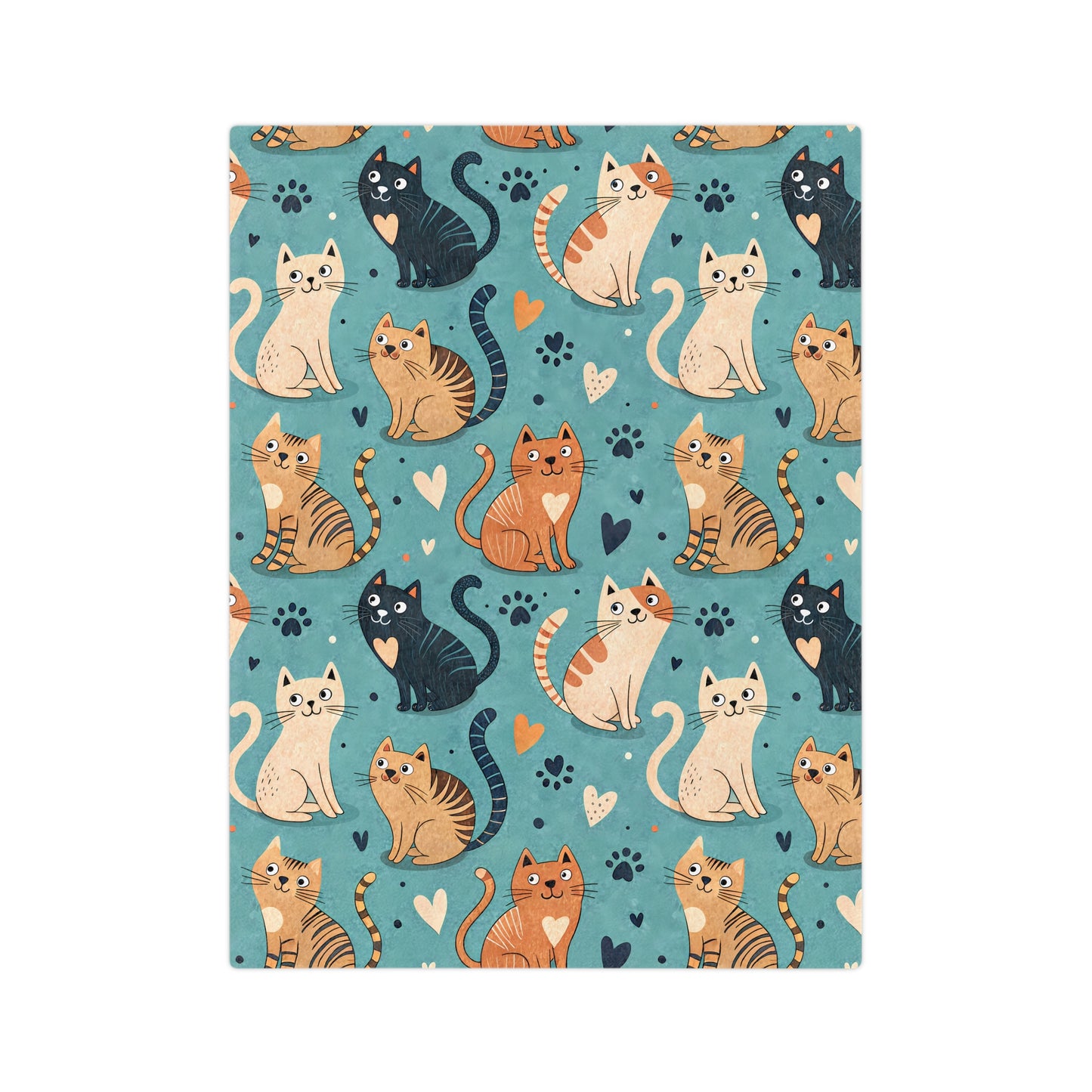 Cozy Cat Blanket - Perfect for Cat Lovers, Cat Print Microfiber Throw, Birthday Gift, Pet Lovers Home Decor, Warm Plush Blanket