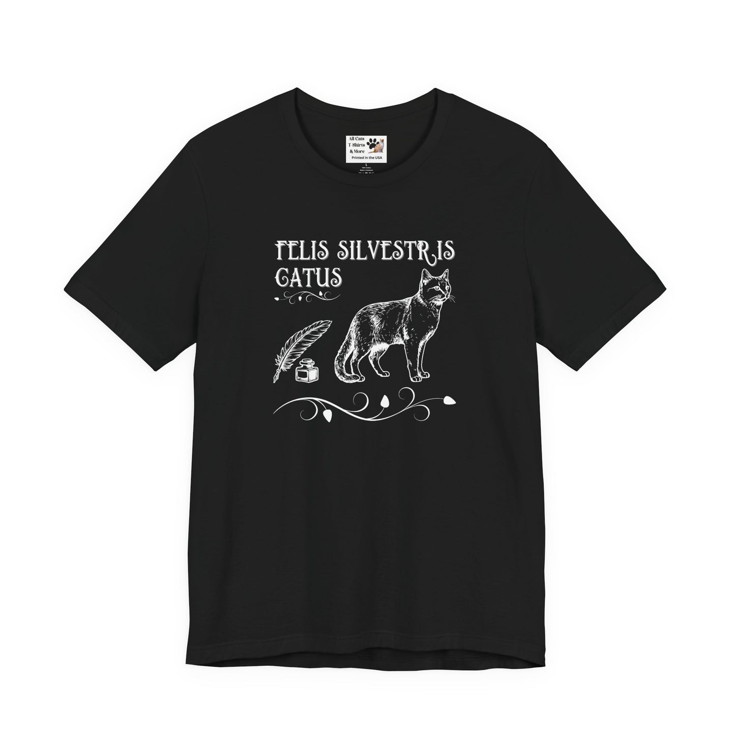 Felis Silvestris Catus T-Shirt - ("Domestic Cat" - Unisex Jersey Short Sleeve Tee - Perfect for Cat Lovers!)