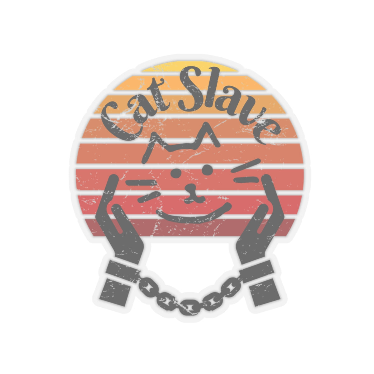 Cat Slave Kiss-Cut Stickers for Cat Fans