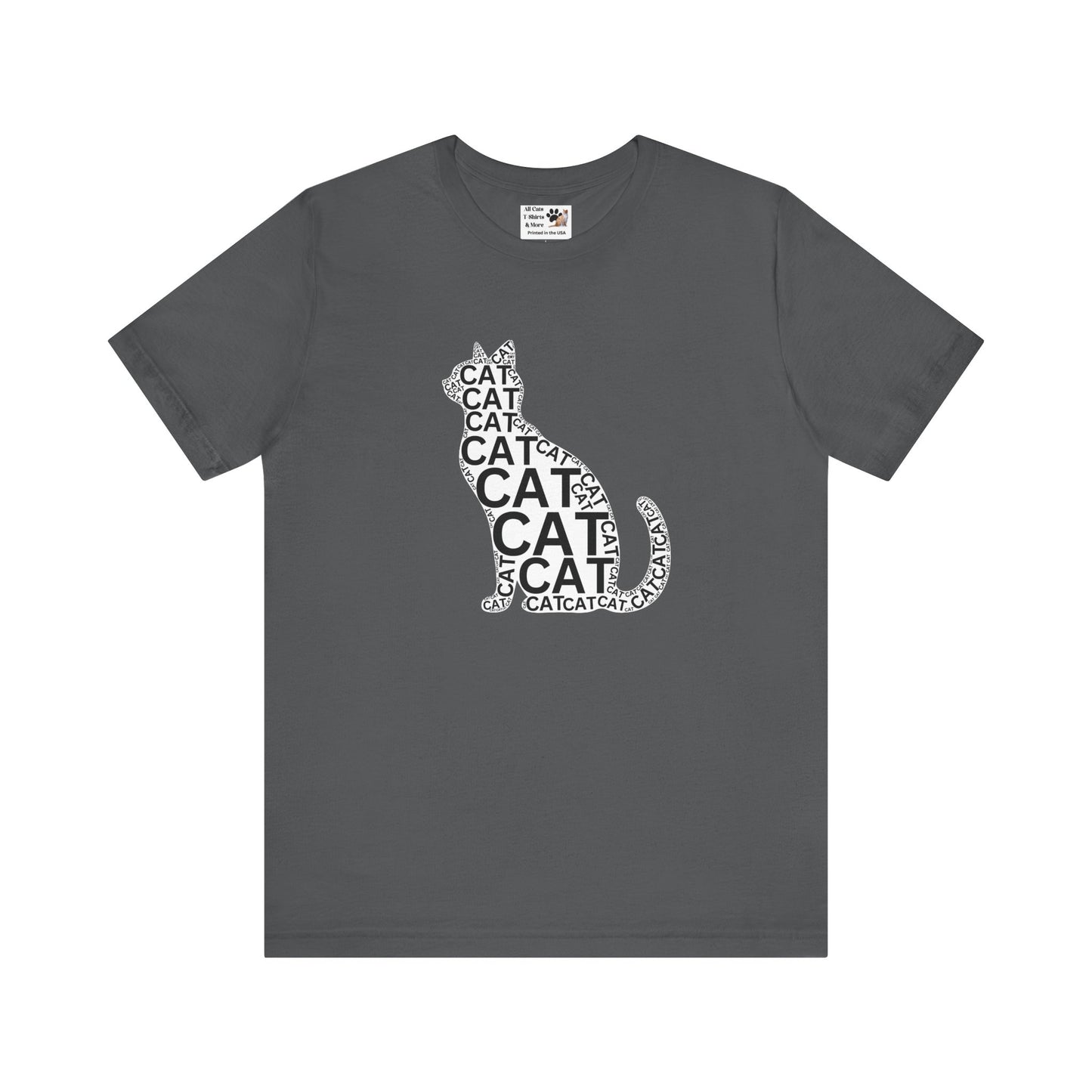 "CAT in a Cat, T-Shirt" - (Playful Black & White Cat Design, Cat Lover Unisex Jersey Short Sleeve Tee - Purr-fect Gift!)