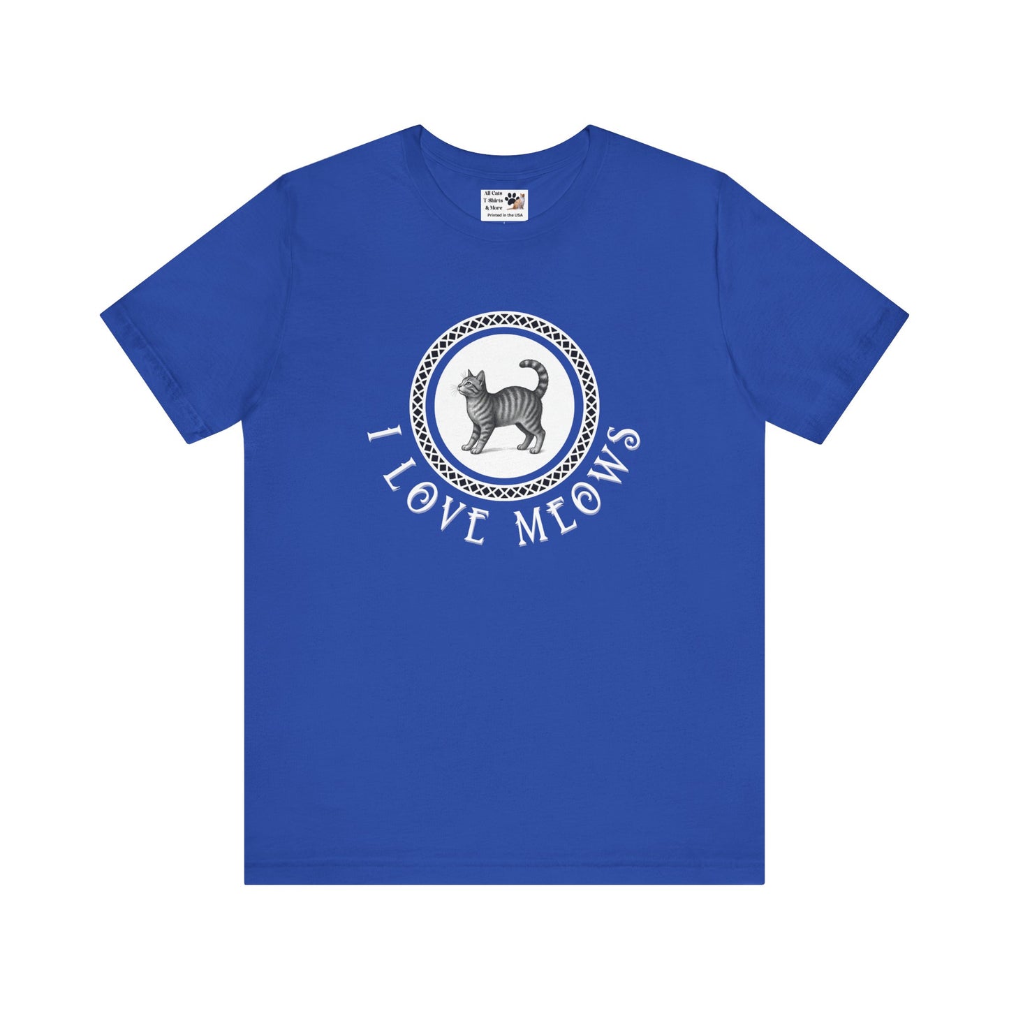 I Love Meows Cat T-Shirt – (Tee #3, Cute Retro Kitty Tee for Cat Lovers)
