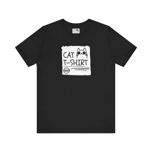"Official Cat T-Shirt" [Tee #3] - (Cute & Funny Basic Amateur Style Cat Face Tee)