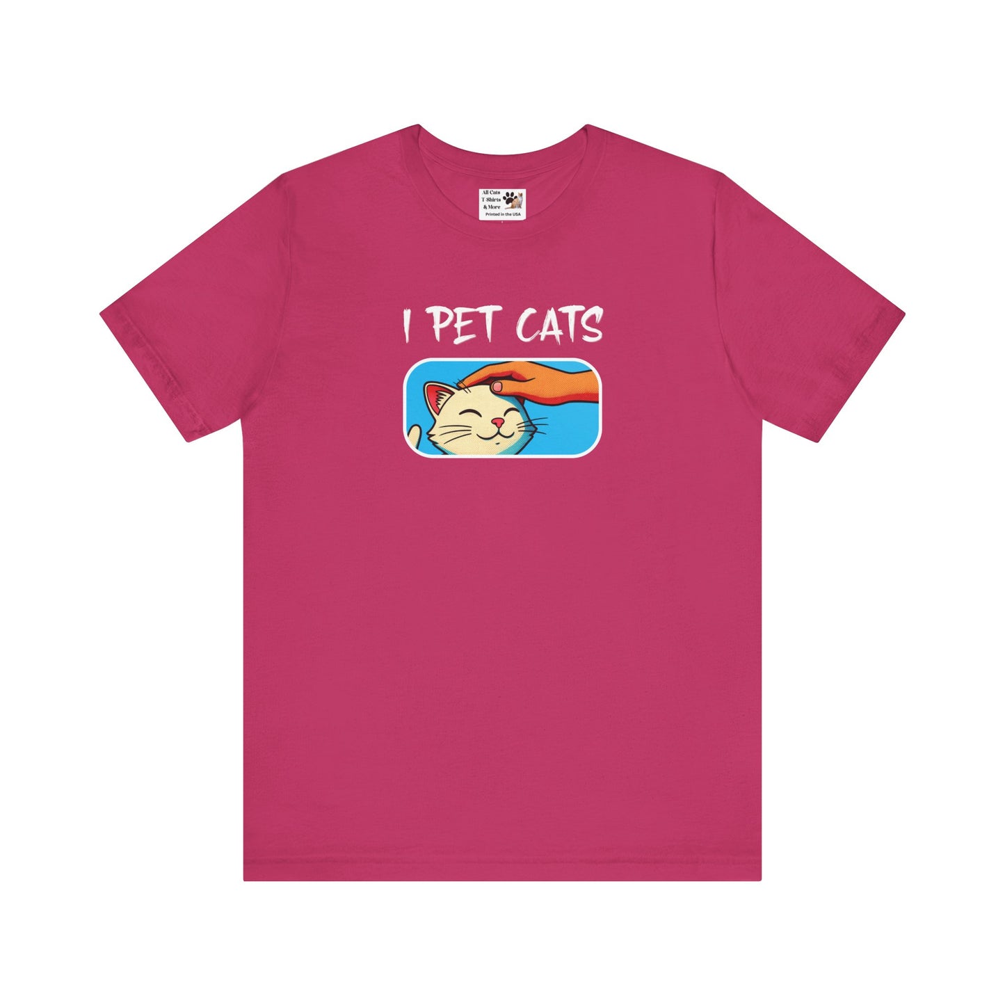 I Pet Cats T‑Shirt — Cute Cat Petting Graphic Tee for Cat Lovers