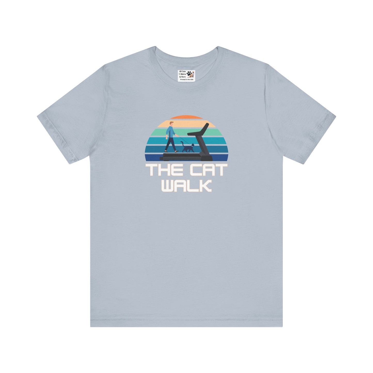 The "Cat Walk" Colorful Vintage Style T-Shirt [#3] - (Unisex Casual Top, Cat Owner Gift, Cat Fan Apparel)