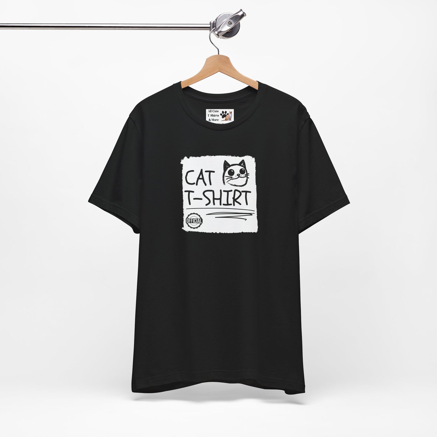 "Official Cat T-Shirt" [Tee #4] - (Cute & Funny Basic Amateur Style Cat Face Tee)