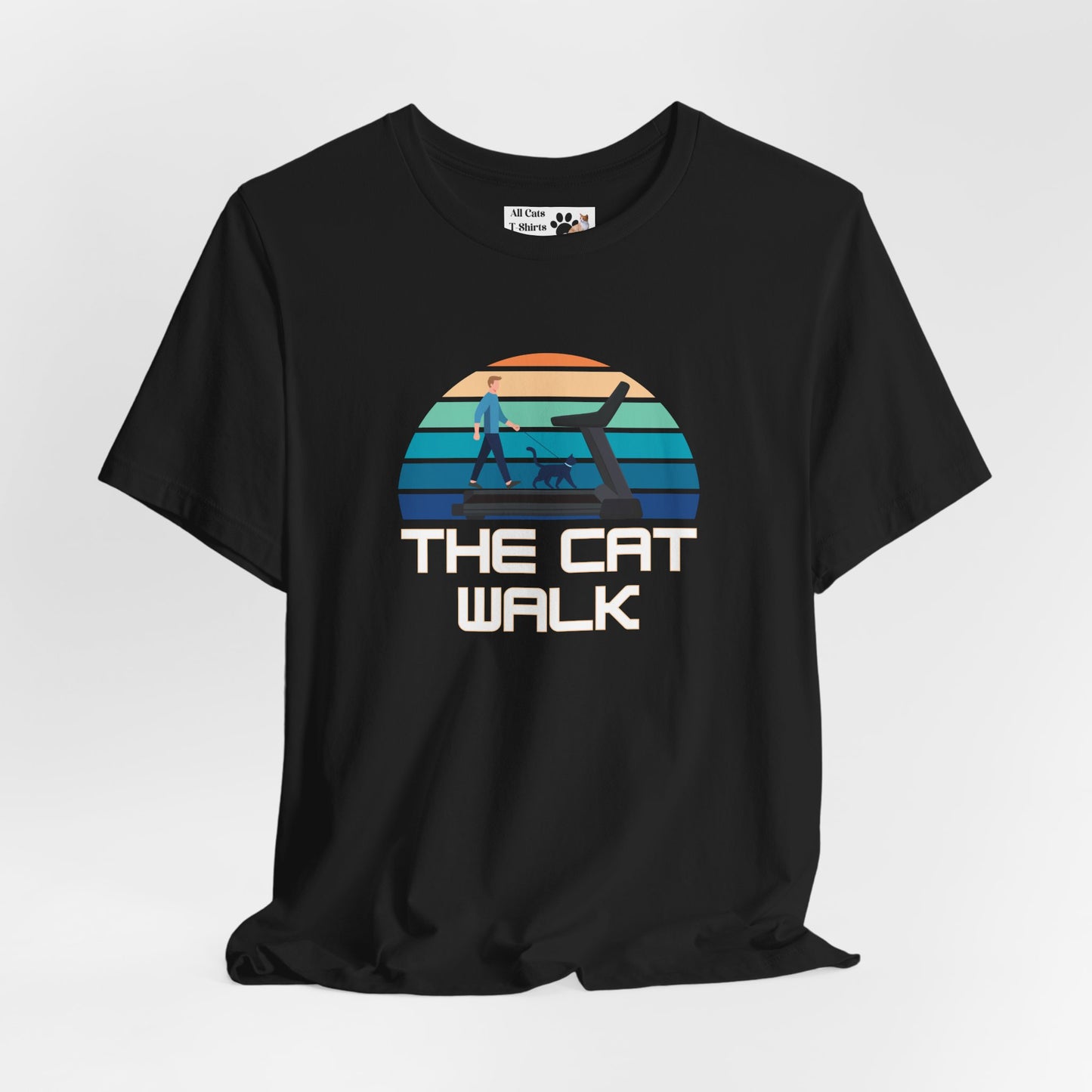 The "Cat Walk" Colorful Vintage Style T-Shirt [#3] - (Unisex Casual Top, Cat Owner Gift, Cat Fan Apparel)