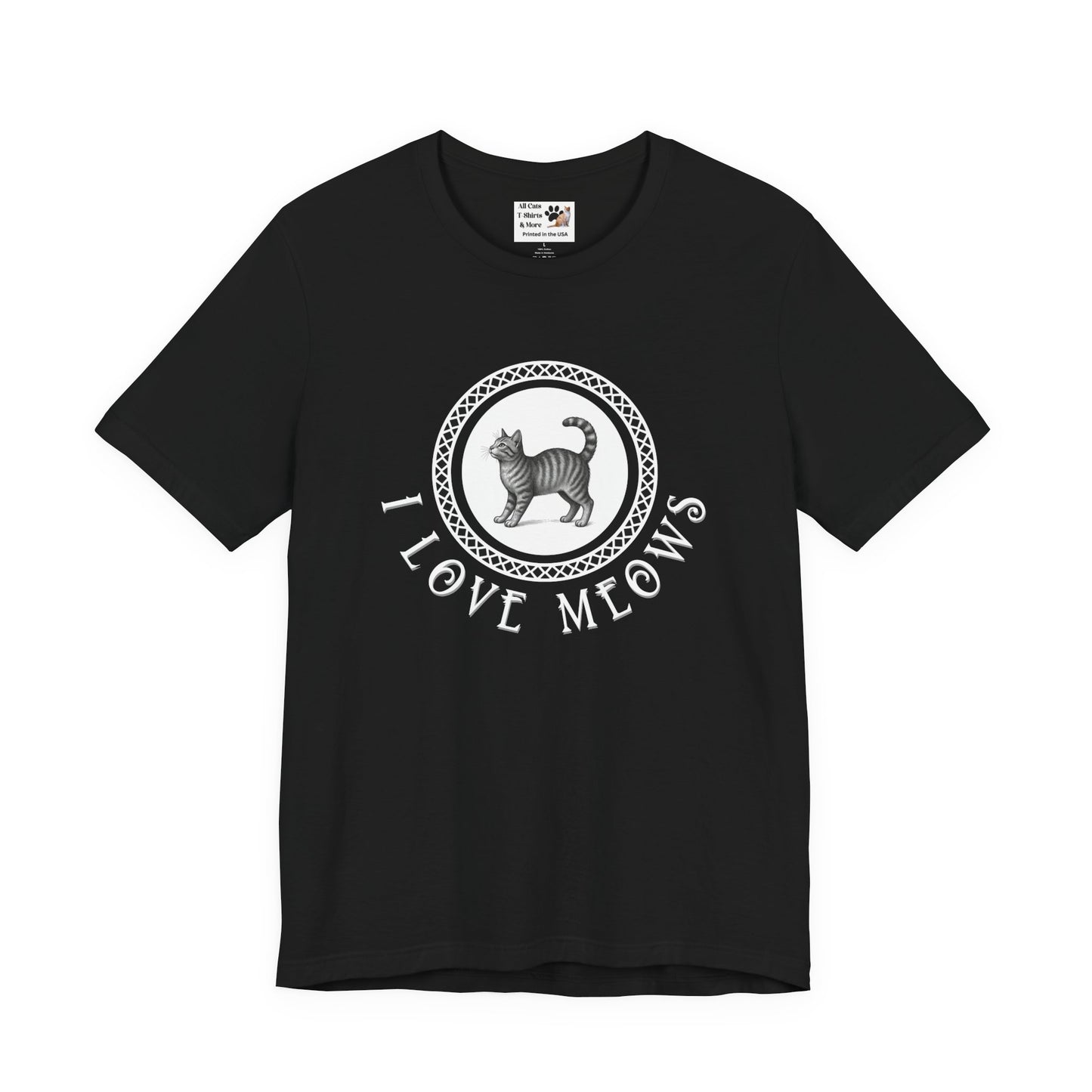 I Love Meows Cat T-Shirt – (Tee #3, Cute Retro Kitty Tee for Cat Lovers)