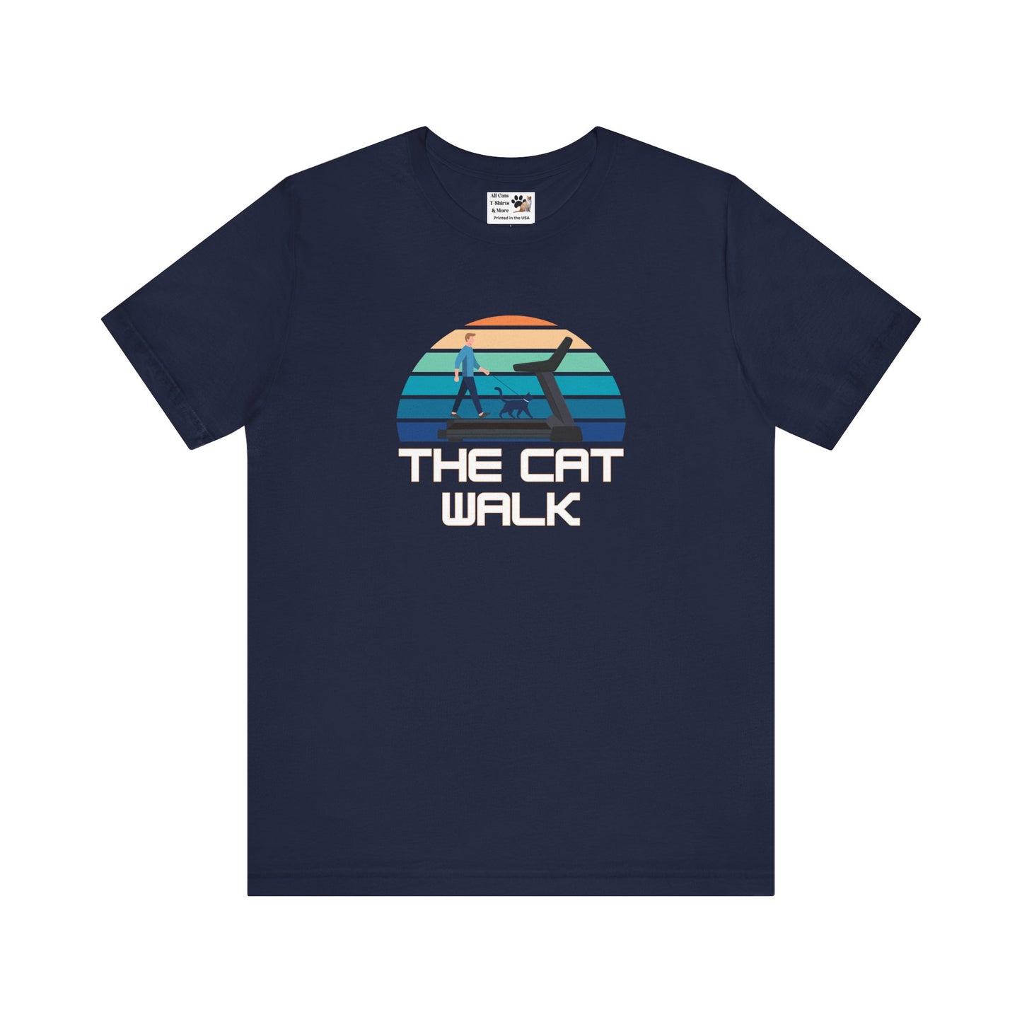 The "Cat Walk" Colorful Vintage Style T-Shirt [#3] - (Unisex Casual Top, Cat Owner Gift, Cat Fan Apparel)