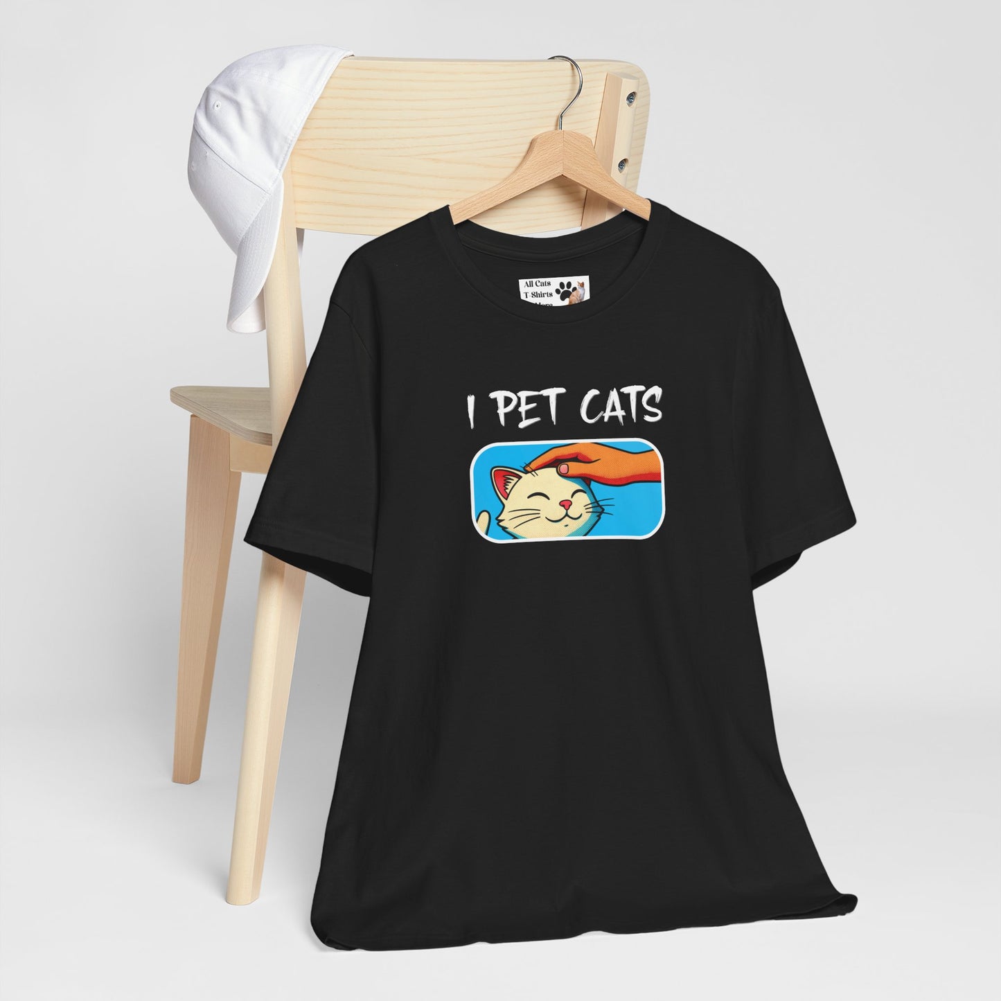 I Pet Cats T‑Shirt — Cute Cat Petting Graphic Tee for Cat Lovers