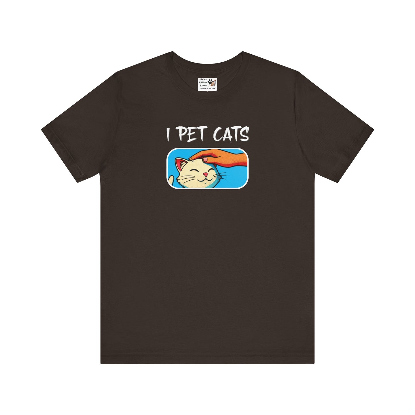 I Pet Cats T‑Shirt — Cute Cat Petting Graphic Tee for Cat Lovers