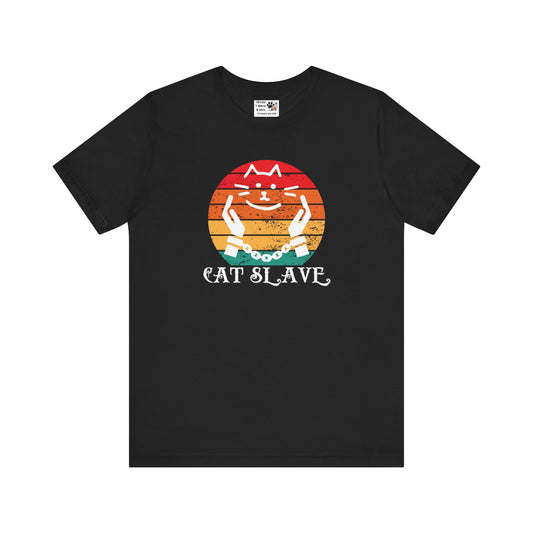 Cat Slave Vintage Sunset T-Shirt - (Unisex Jersey Tee - Casual & Trendy "Semi-Distressed" Style Design )