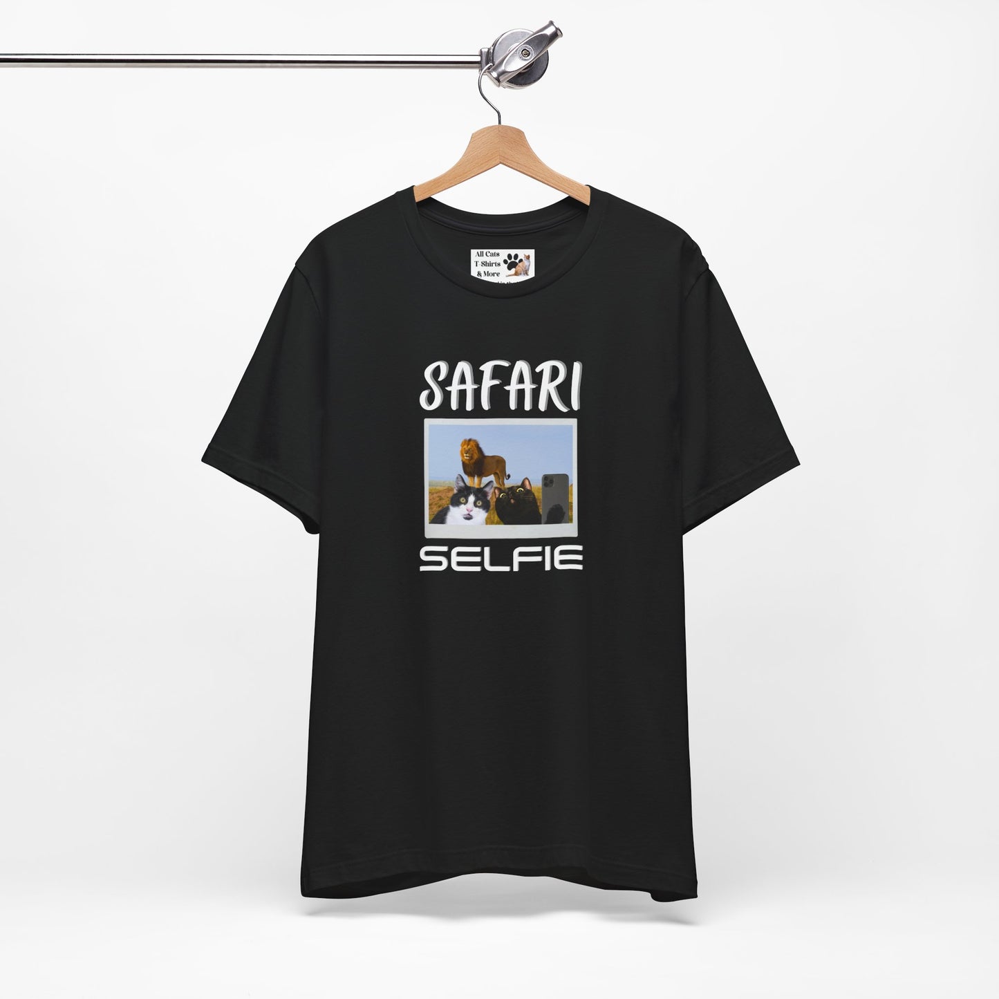 Safari Selfie T-Shirt - (Funny Cats Taking a Selfie, Cat Fan Tee)