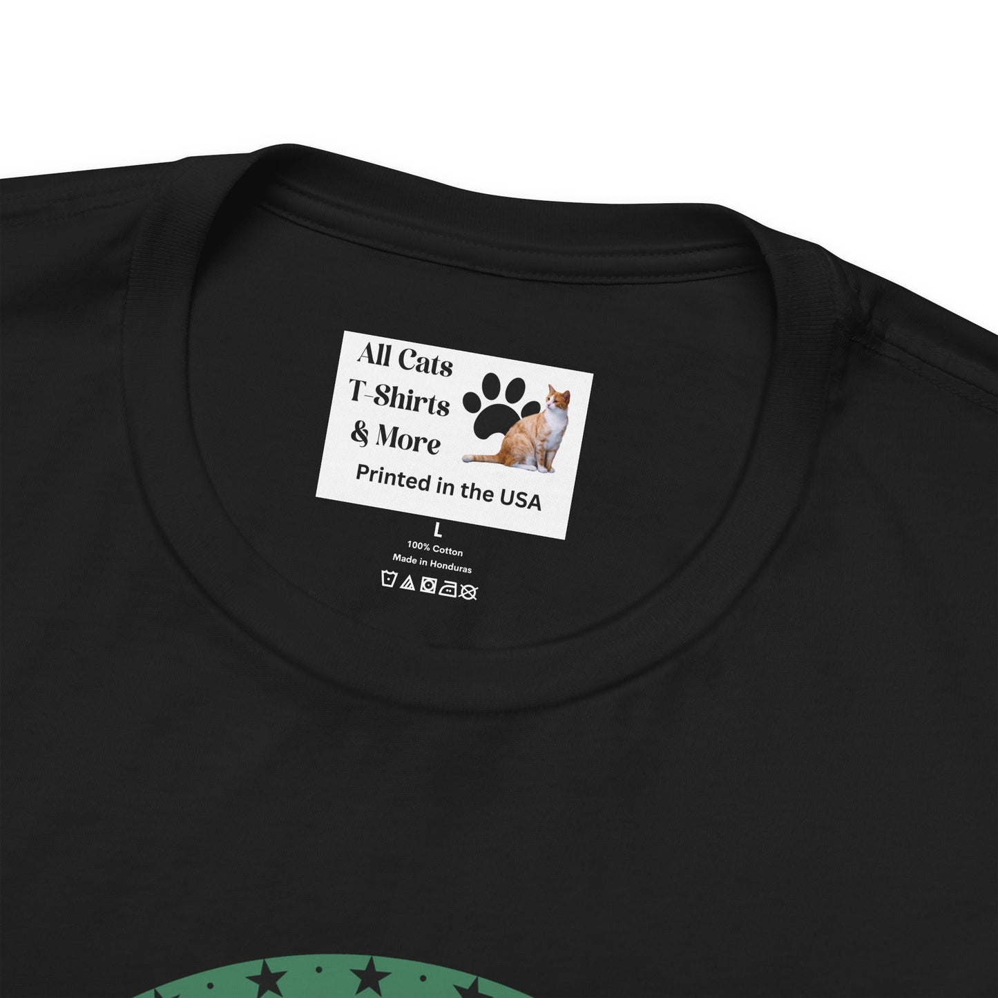 Cat Staff T-Shirt - (Vintage Sunset Style Design - Unisex Jersey Tee - Perfect Gift for Cat Lovers)