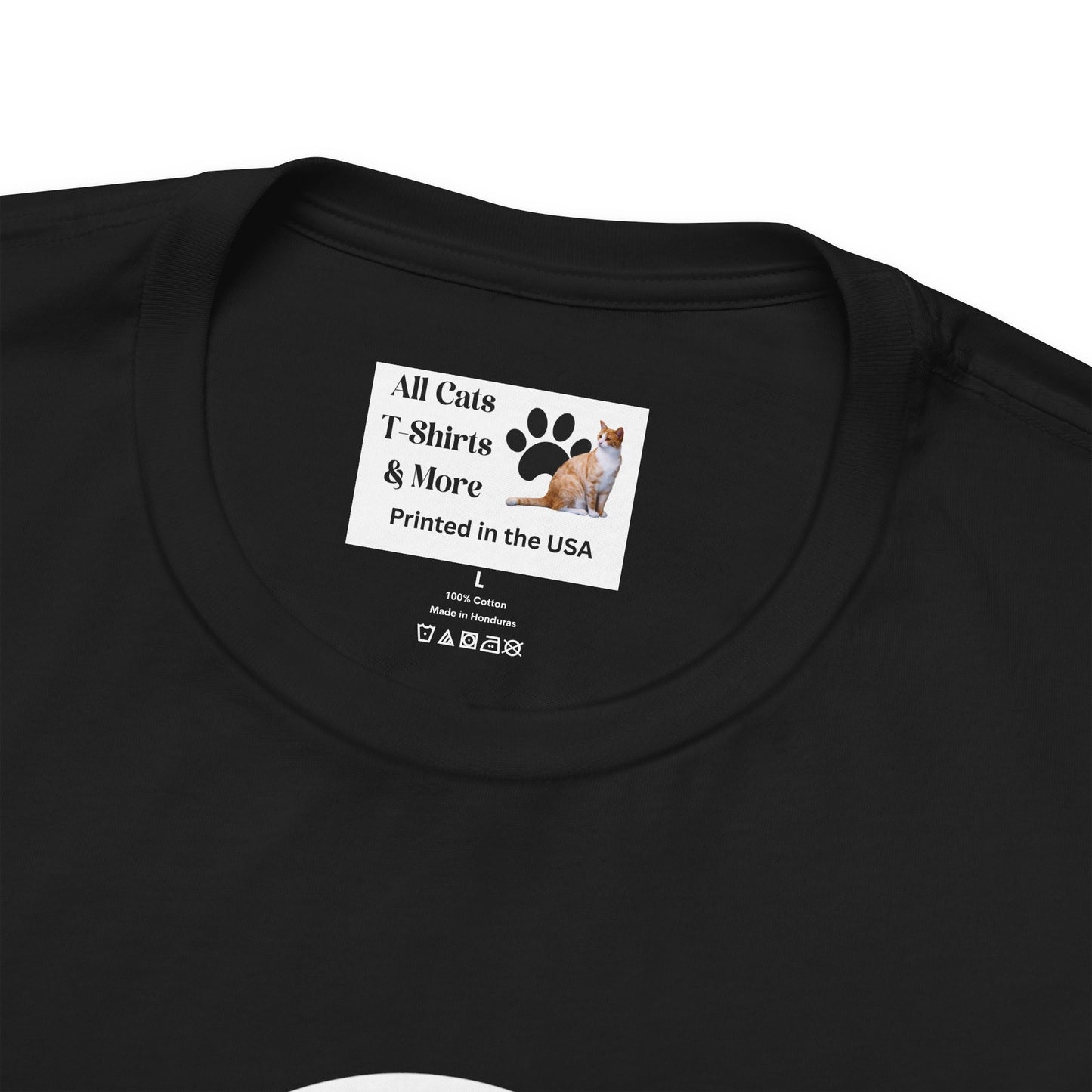 I Love Meows Cat T-Shirt - (Tee #5, Cute Orange Cat Graphic T-Shirt)