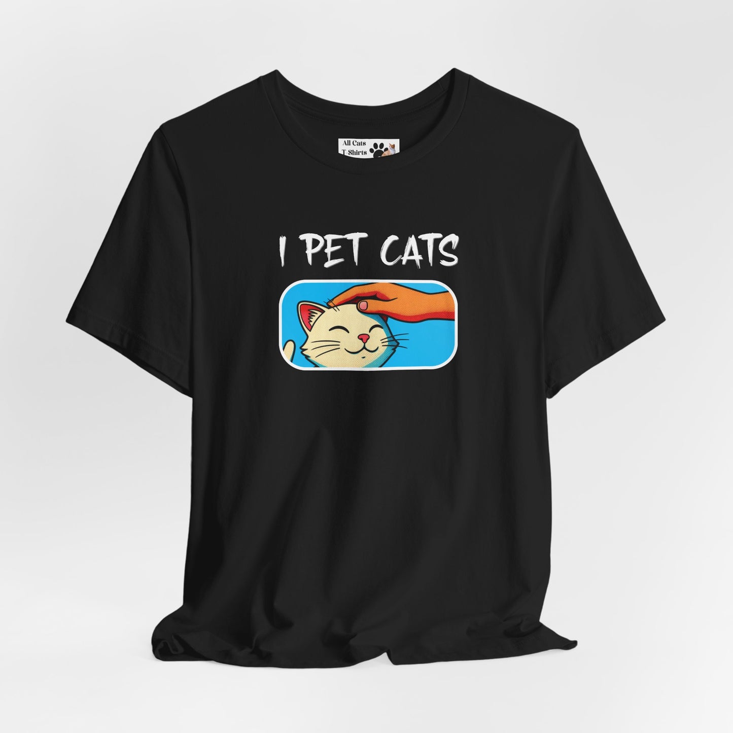 I Pet Cats T‑Shirt — Cute Cat Petting Graphic Tee for Cat Lovers
