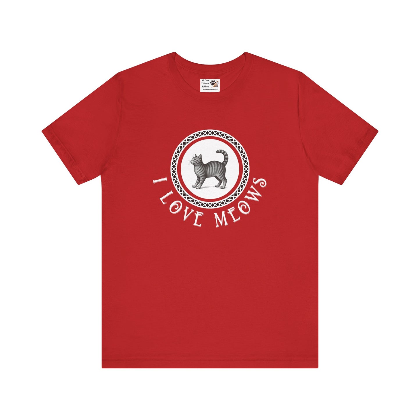 I Love Meows Cat T-Shirt – (Tee #3, Cute Retro Kitty Tee for Cat Lovers)