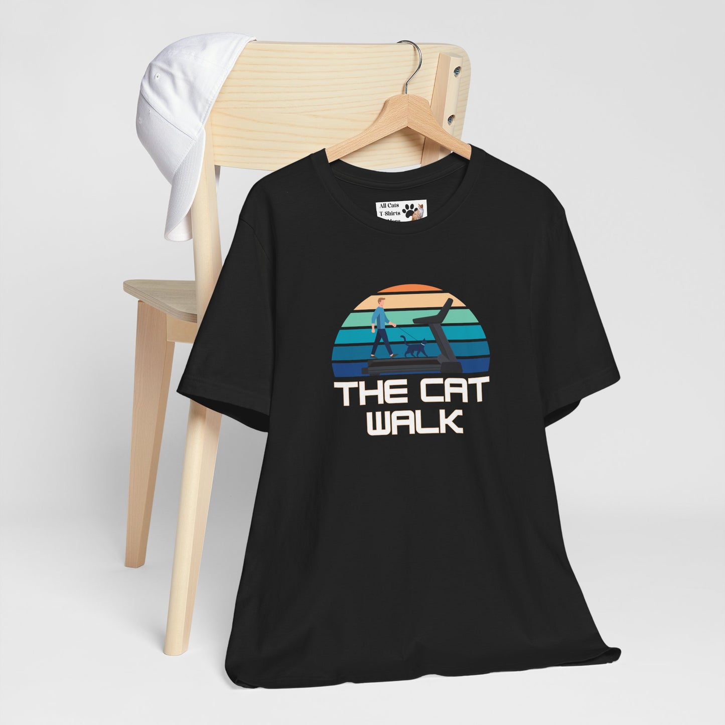 The "Cat Walk" Colorful Vintage Style T-Shirt [#3] - (Unisex Casual Top, Cat Owner Gift, Cat Fan Apparel)