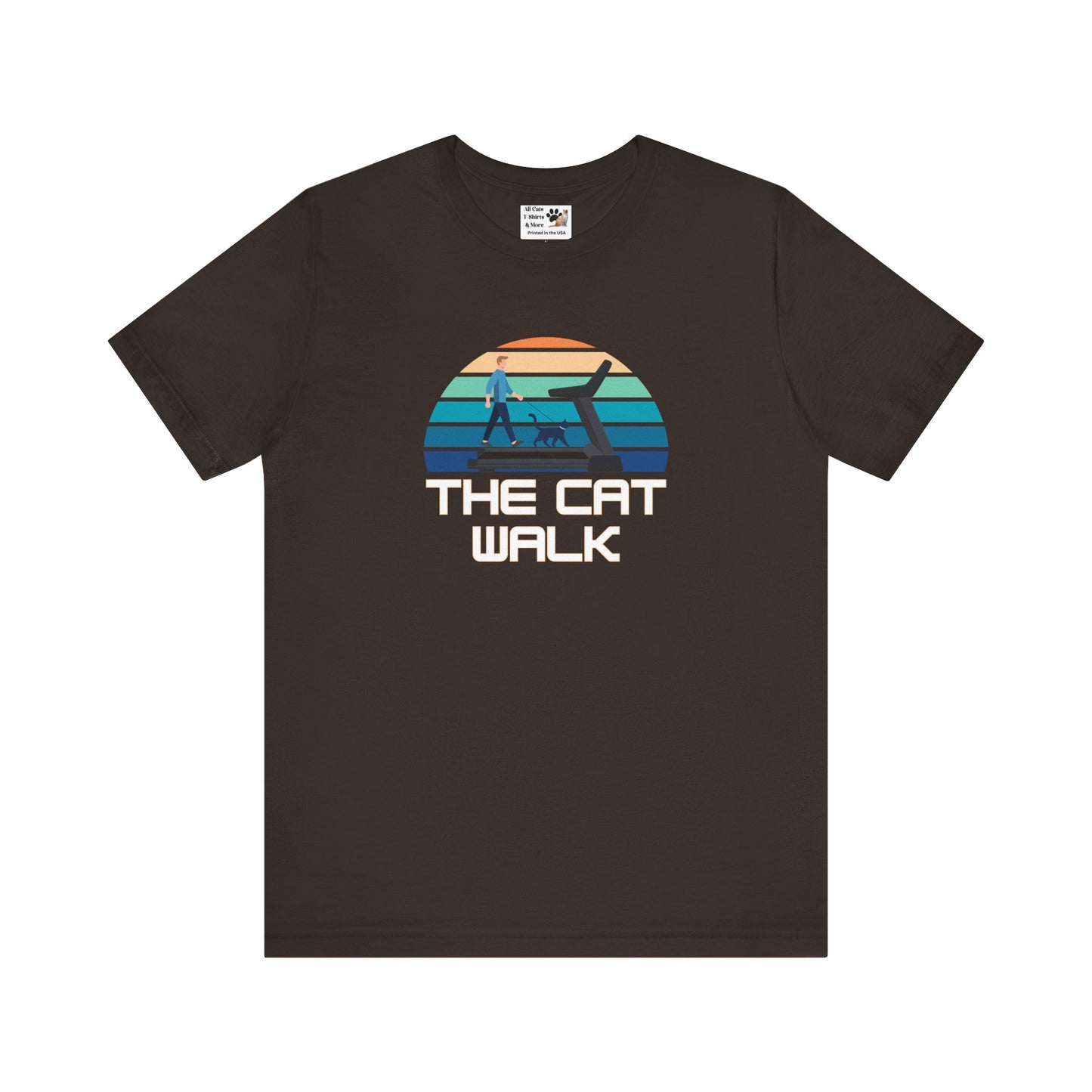 The "Cat Walk" Colorful Vintage Style T-Shirt [#3] - (Unisex Casual Top, Cat Owner Gift, Cat Fan Apparel)