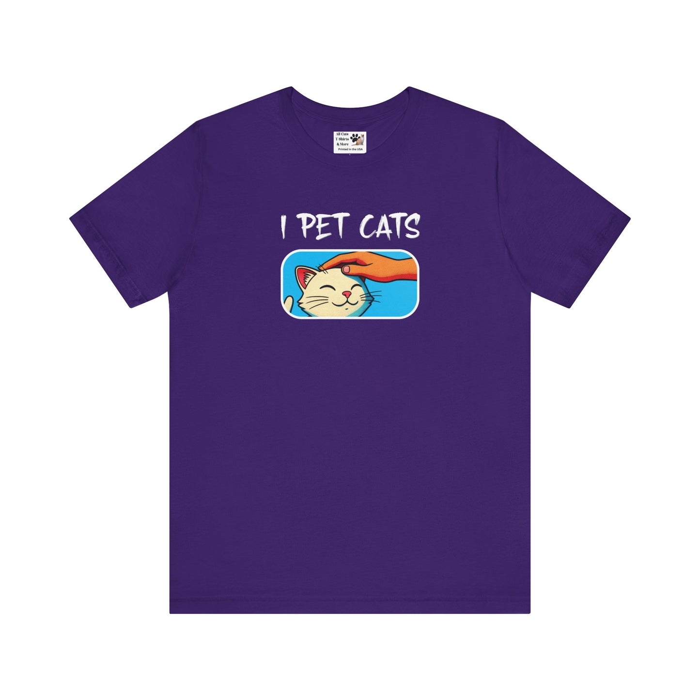 I Pet Cats T‑Shirt — Cute Cat Petting Graphic Tee for Cat Lovers