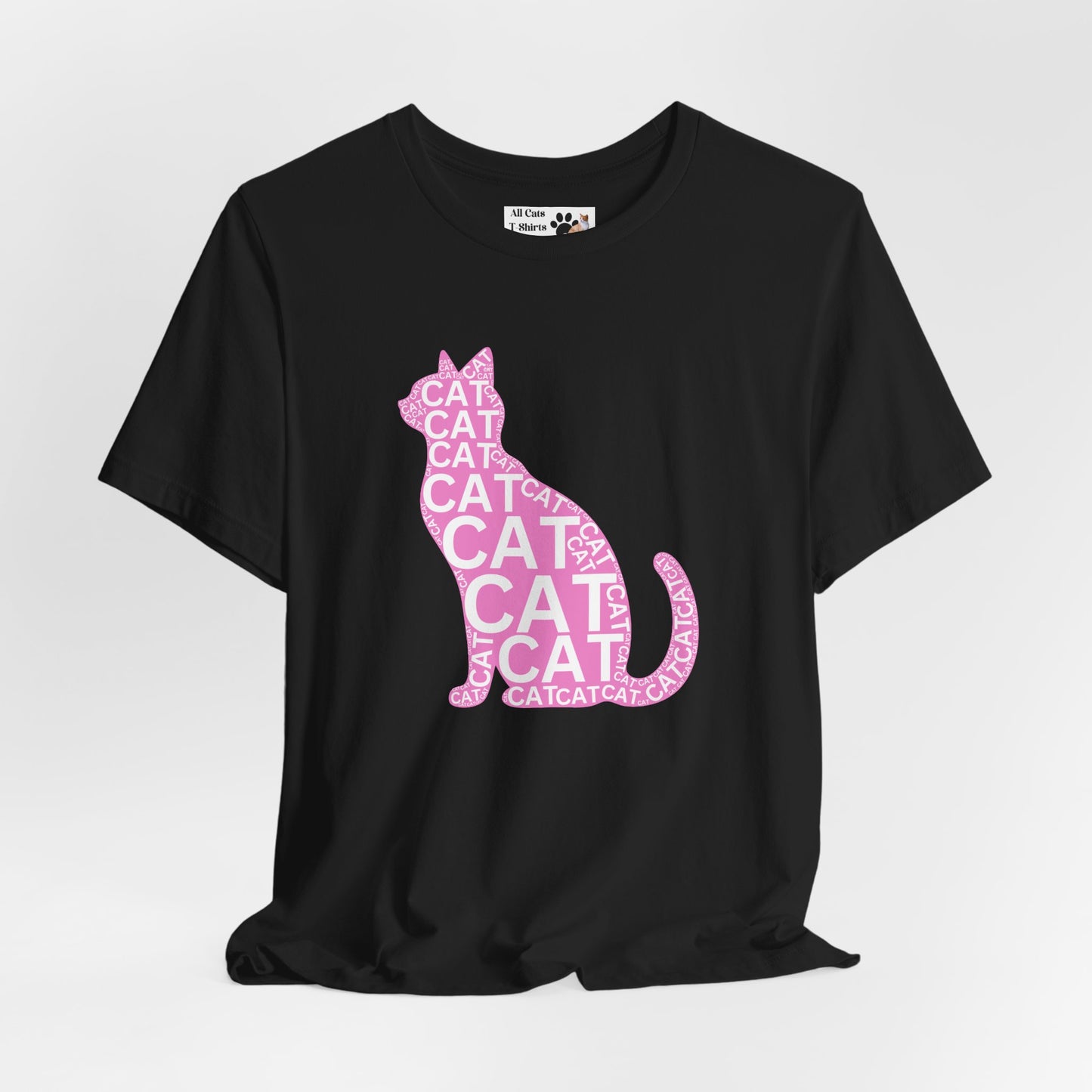 "CAT in a Cat, T-Shirt" - Cat Lover Unisex Jersey Tee - Playful Pink Cat Design