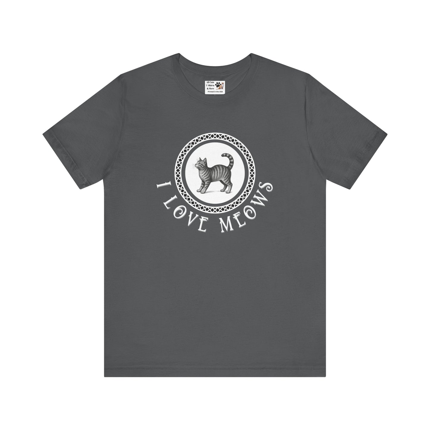 I Love Meows Cat T-Shirt – (Tee #3, Cute Retro Kitty Tee for Cat Lovers)