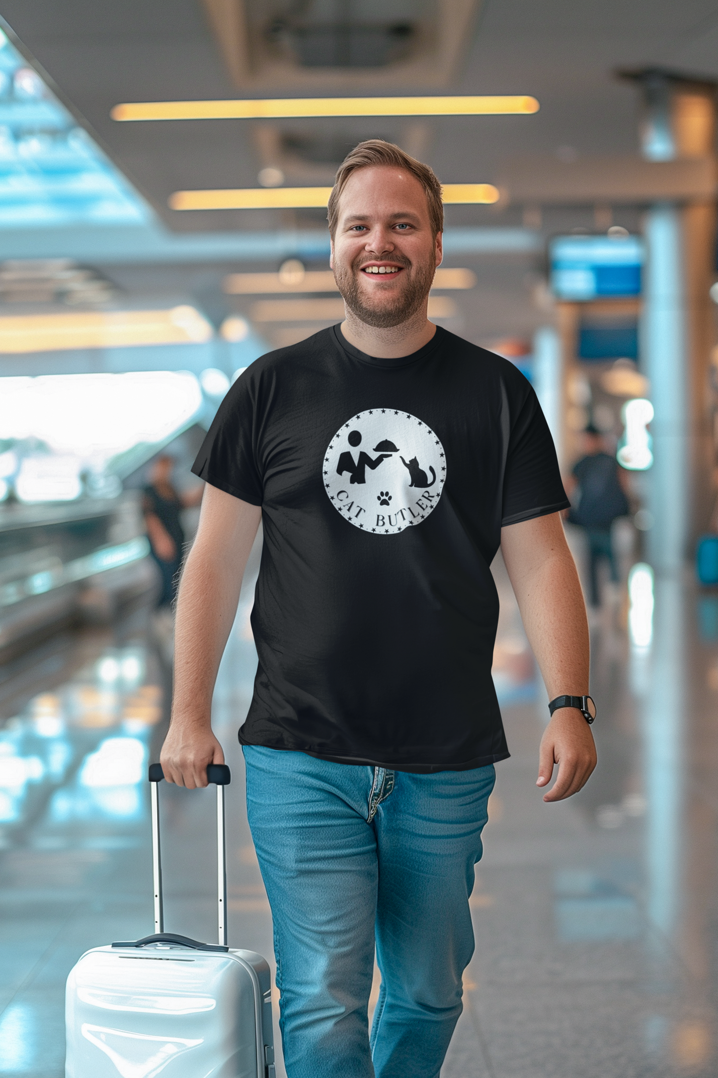 "Cat Butler" T-Shirt - (Unisex Jersey Short Sleeve Tee - Perfect Gift for Cat Lovers!)