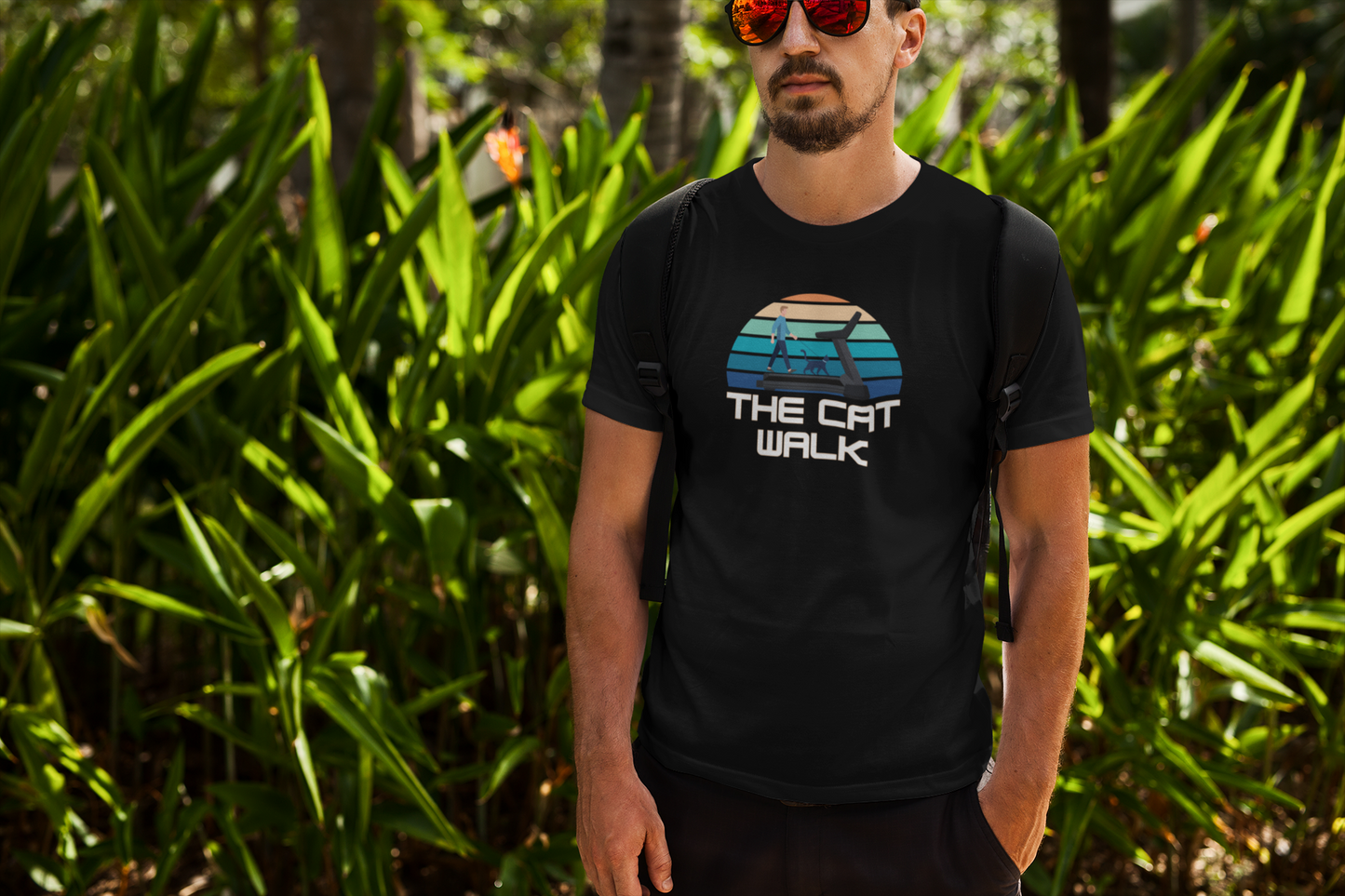 The "Cat Walk" Colorful Vintage Style T-Shirt [#3] - (Unisex Casual Top, Cat Owner Gift, Cat Fan Apparel)