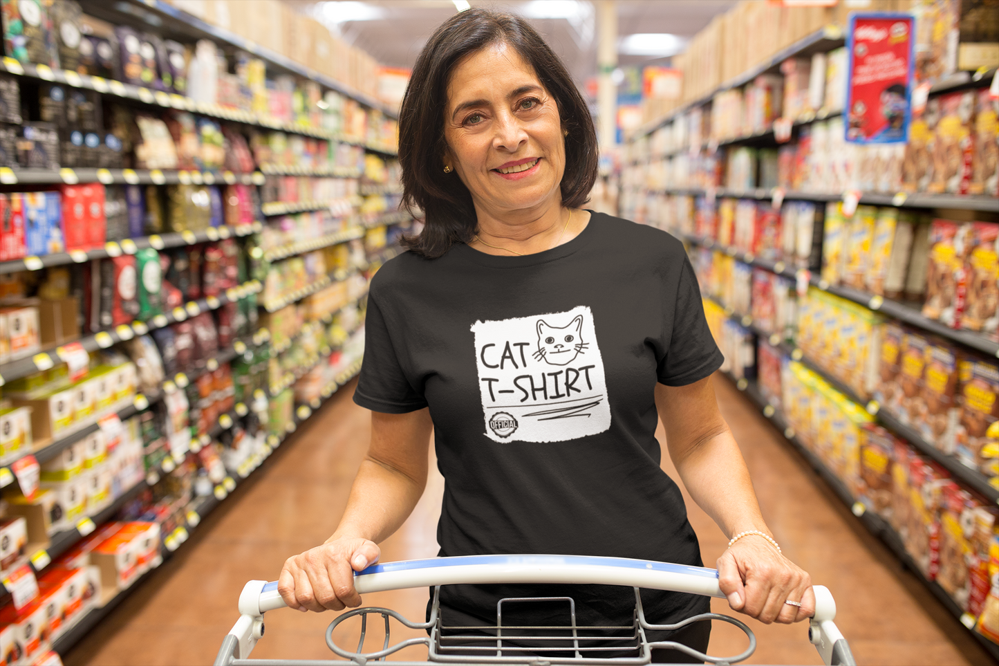 "Official Cat T-Shirt" [Tee #1] - (Cute & Funny Basic Amateur Style Cat Face Tee)