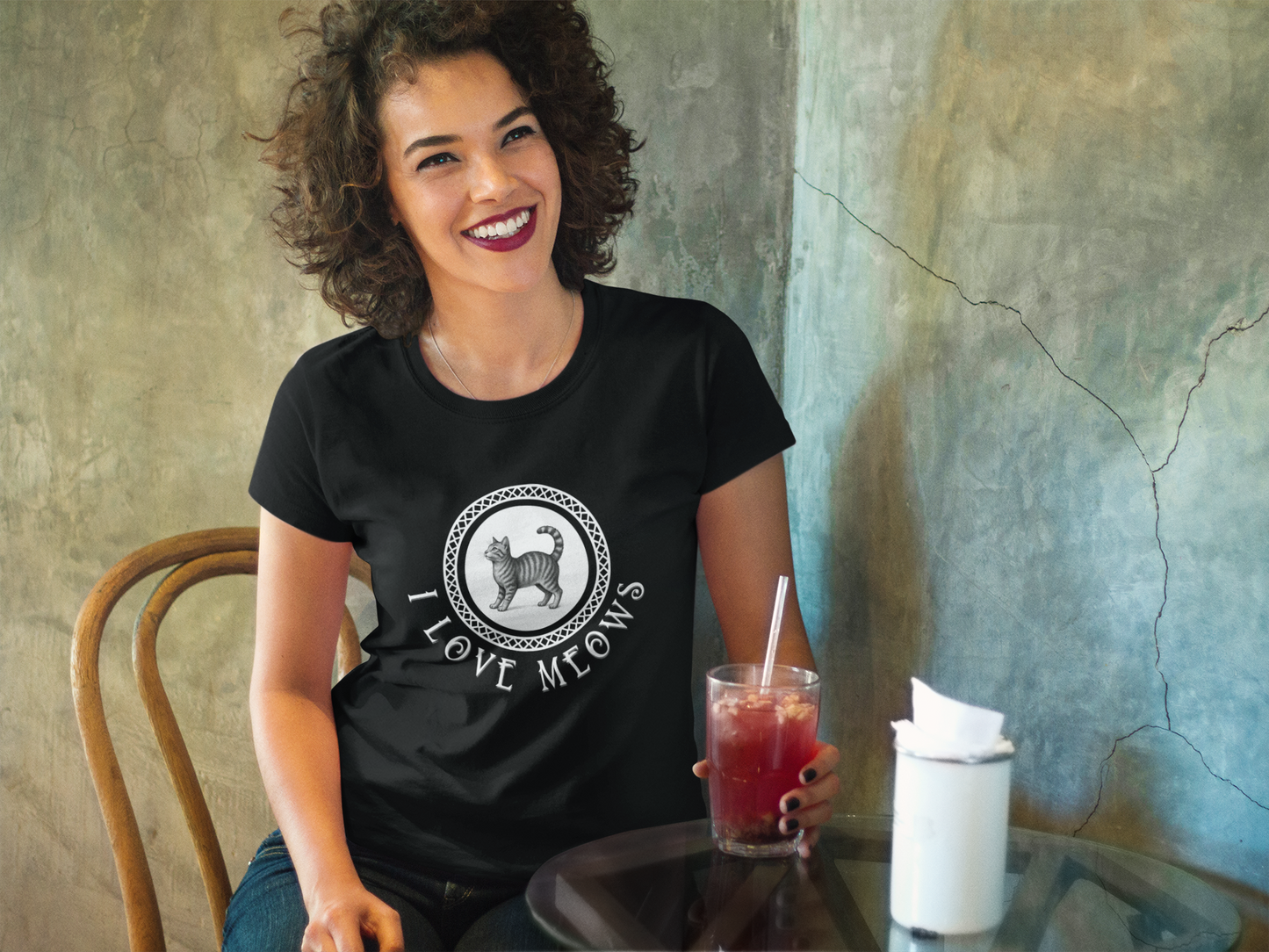 I Love Meows Cat T-Shirt – (Tee #3, Cute Retro Kitty Tee for Cat Lovers)