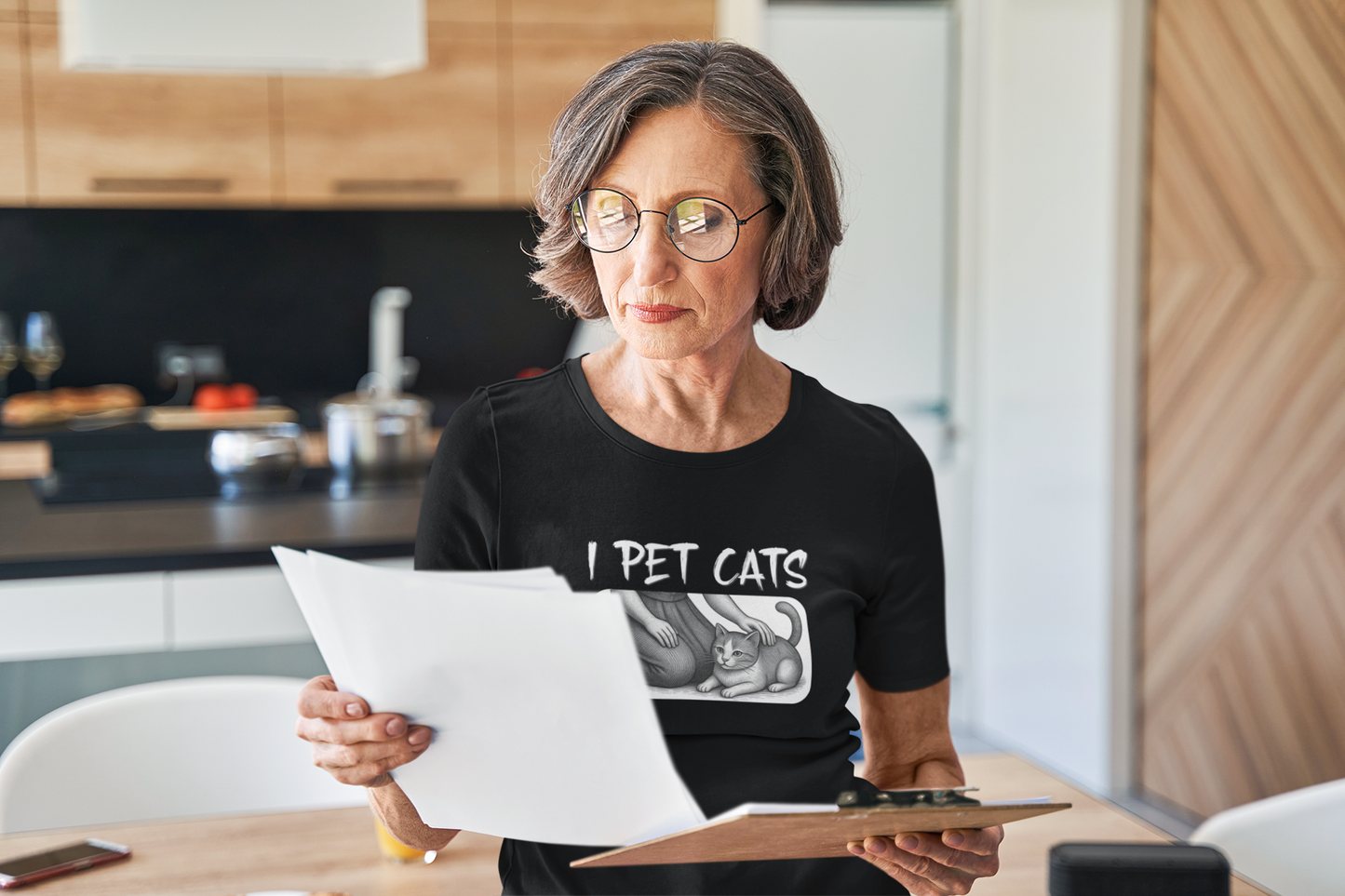 I Pet Cats T-Shirt - (Cat Fan T-Shirt for Cat People)
