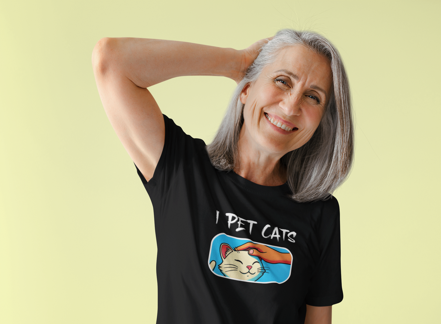 I Pet Cats T‑Shirt — Cute Cat Petting Graphic Tee for Cat Lovers