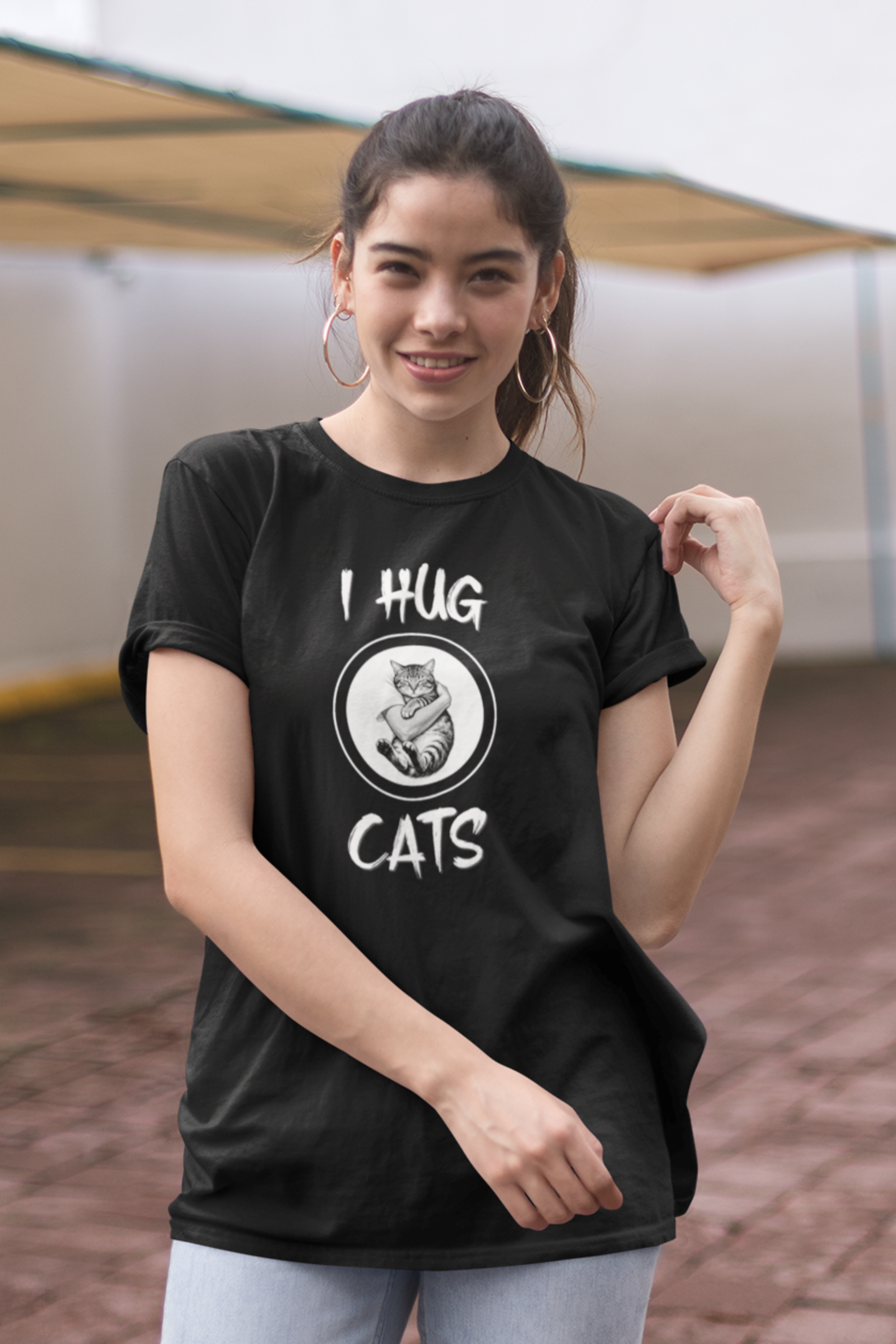 I Hug Cats T-Shirt — Cute Cat Lover Tee