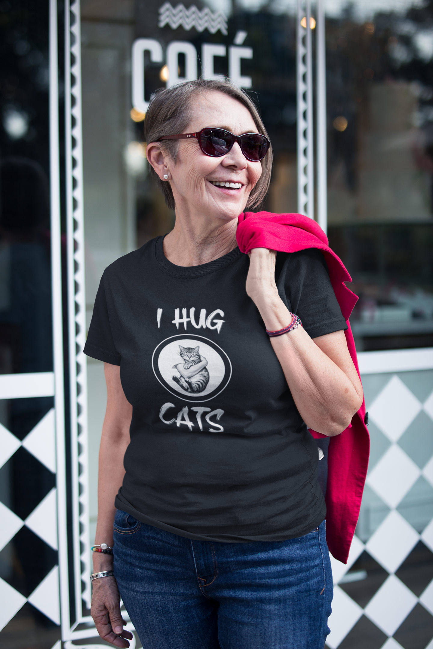I Hug Cats T-Shirt — Cute Cat Lover Tee