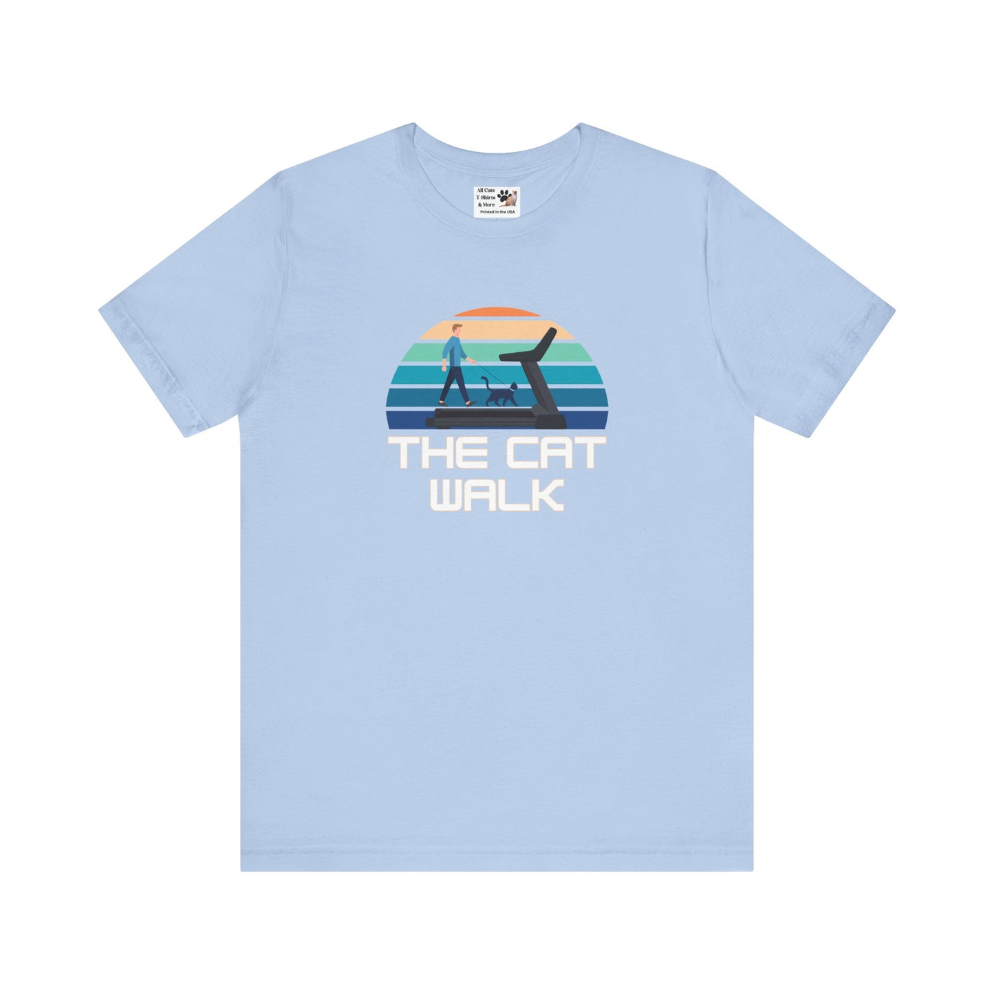The "Cat Walk" Colorful Vintage Style T-Shirt [#3] - (Unisex Casual Top, Cat Owner Gift, Cat Fan Apparel)