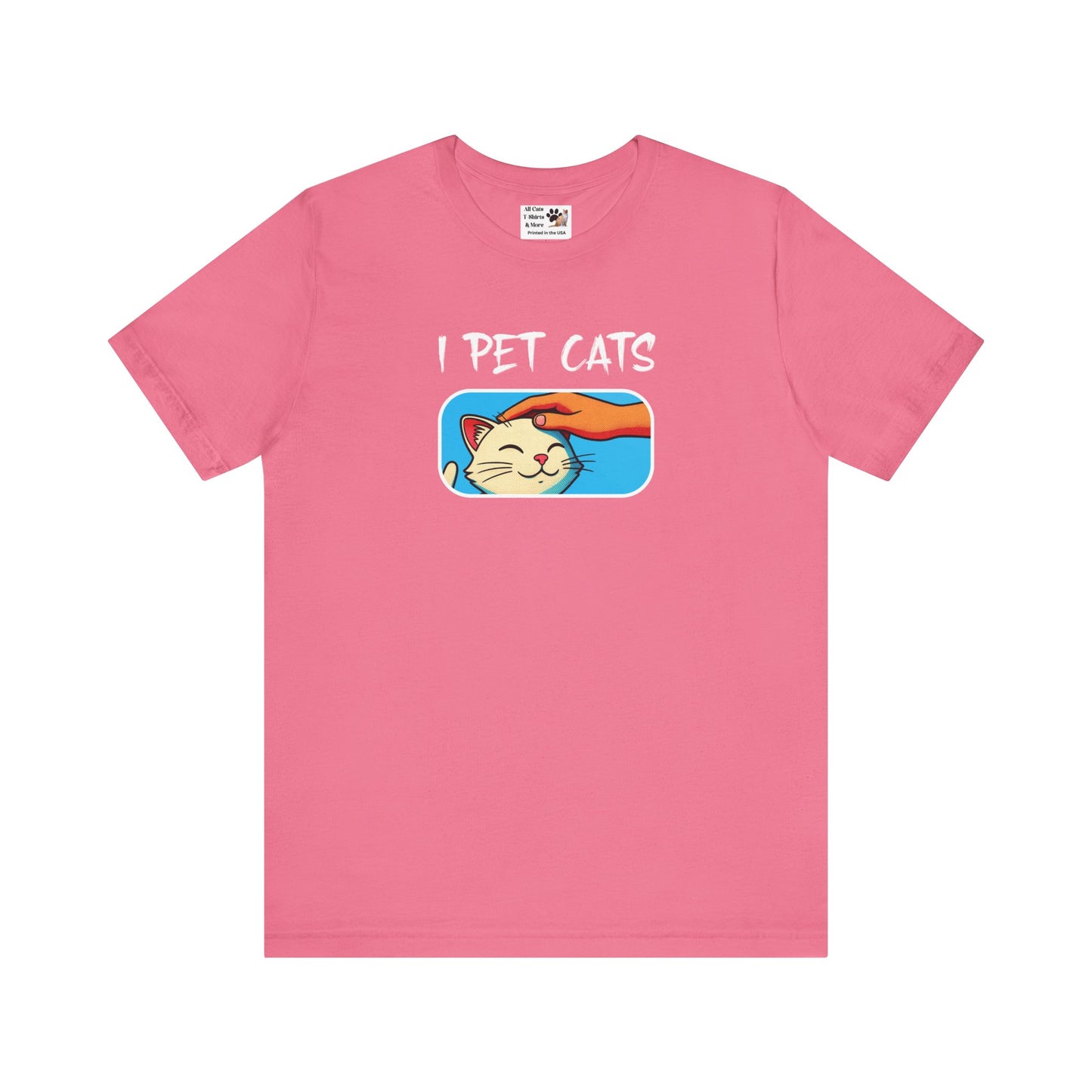 I Pet Cats T‑Shirt — Cute Cat Petting Graphic Tee for Cat Lovers