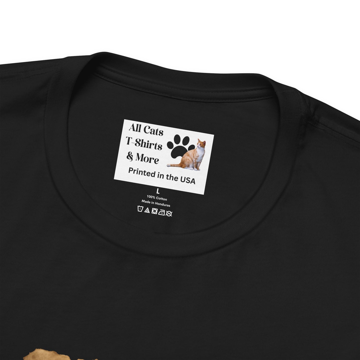 "Puss" Vintage Black Cat T-Shirt - (Pussycat Graphic Tee #2)