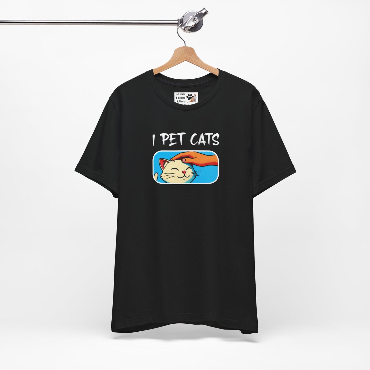 I Pet Cats T‑Shirt — Cute Cat Petting Graphic Tee for Cat Lovers