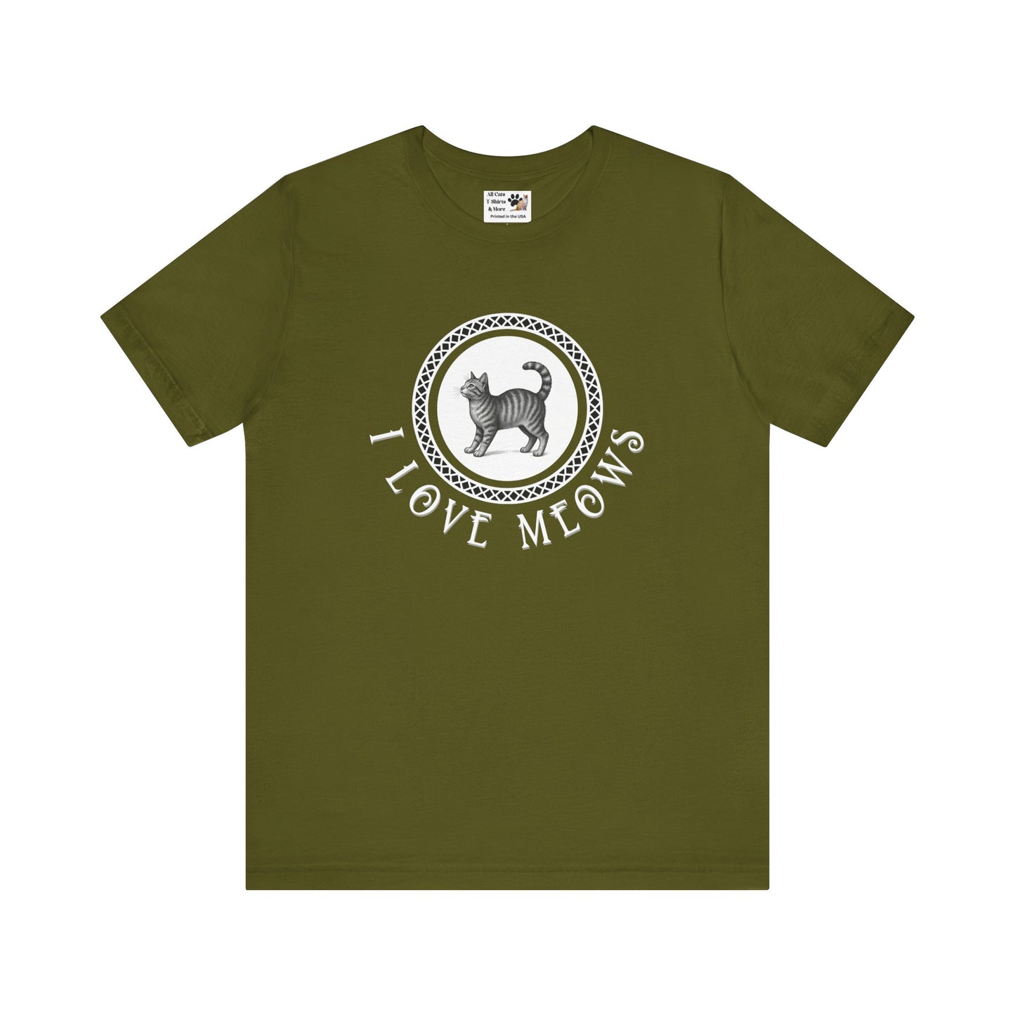 I Love Meows Cat T-Shirt – (Tee #3, Cute Retro Kitty Tee for Cat Lovers)