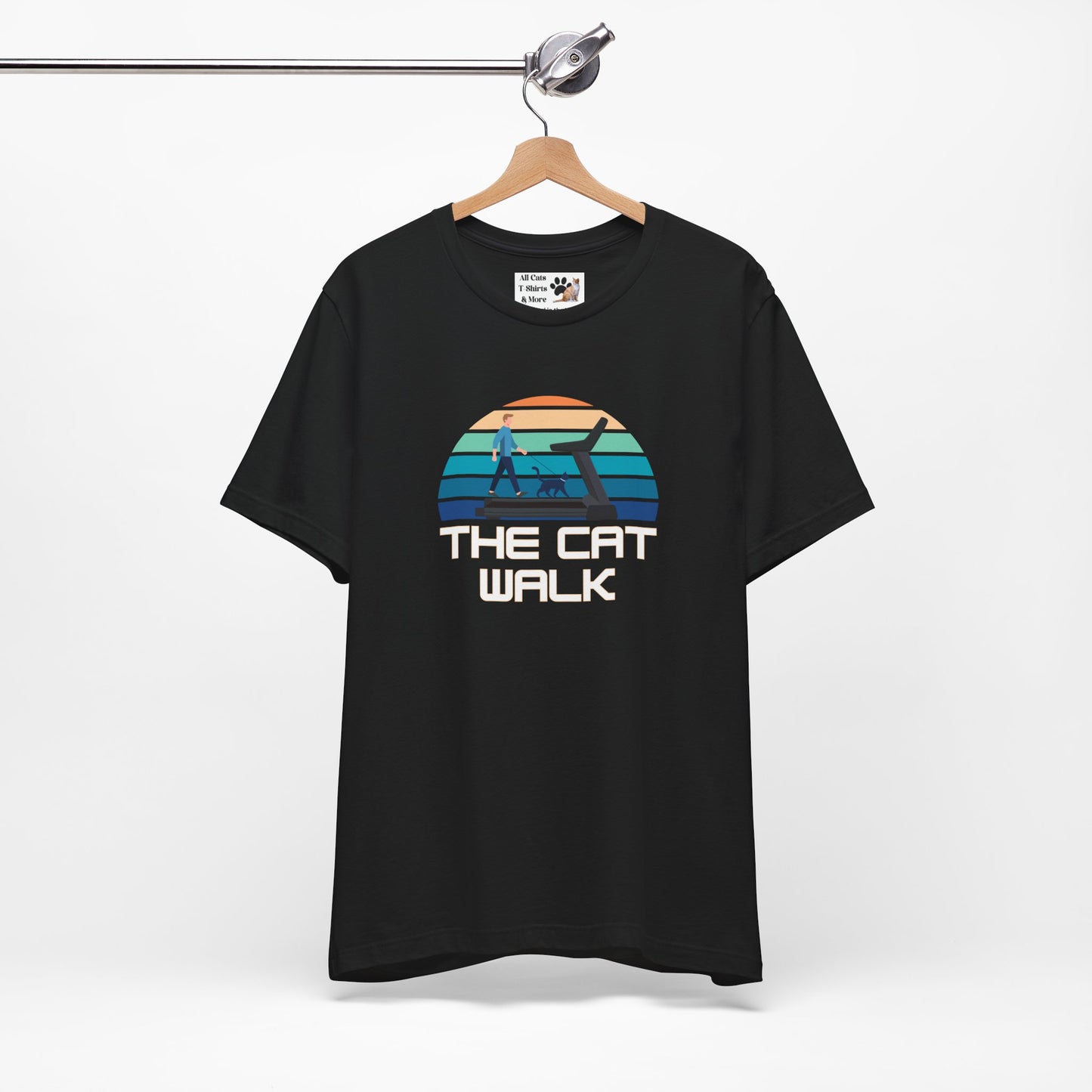 The "Cat Walk" Colorful Vintage Style T-Shirt [#3] - (Unisex Casual Top, Cat Owner Gift, Cat Fan Apparel)