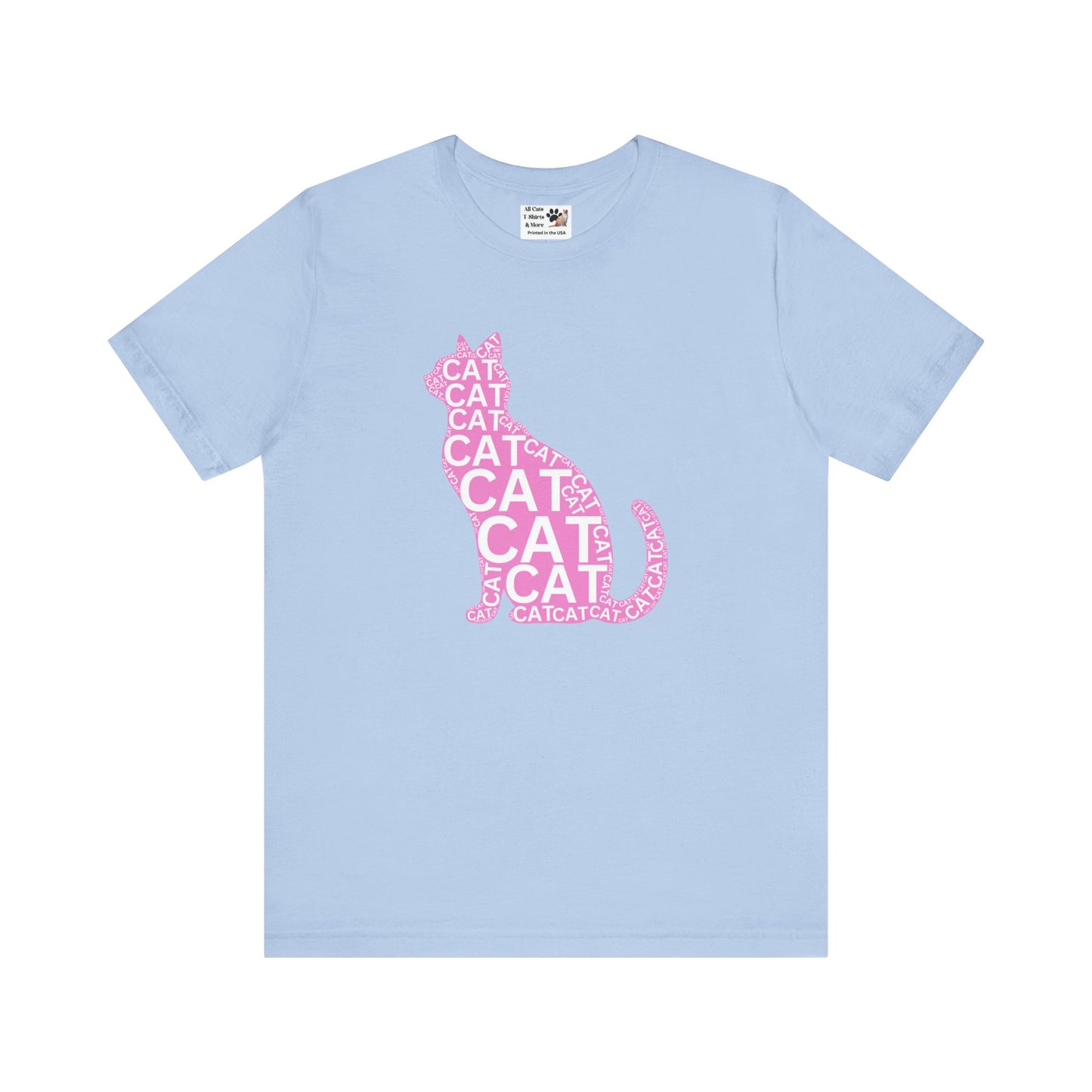 "CAT in a Cat, T-Shirt" - Cat Lover Unisex Jersey Tee - Playful Pink Cat Design