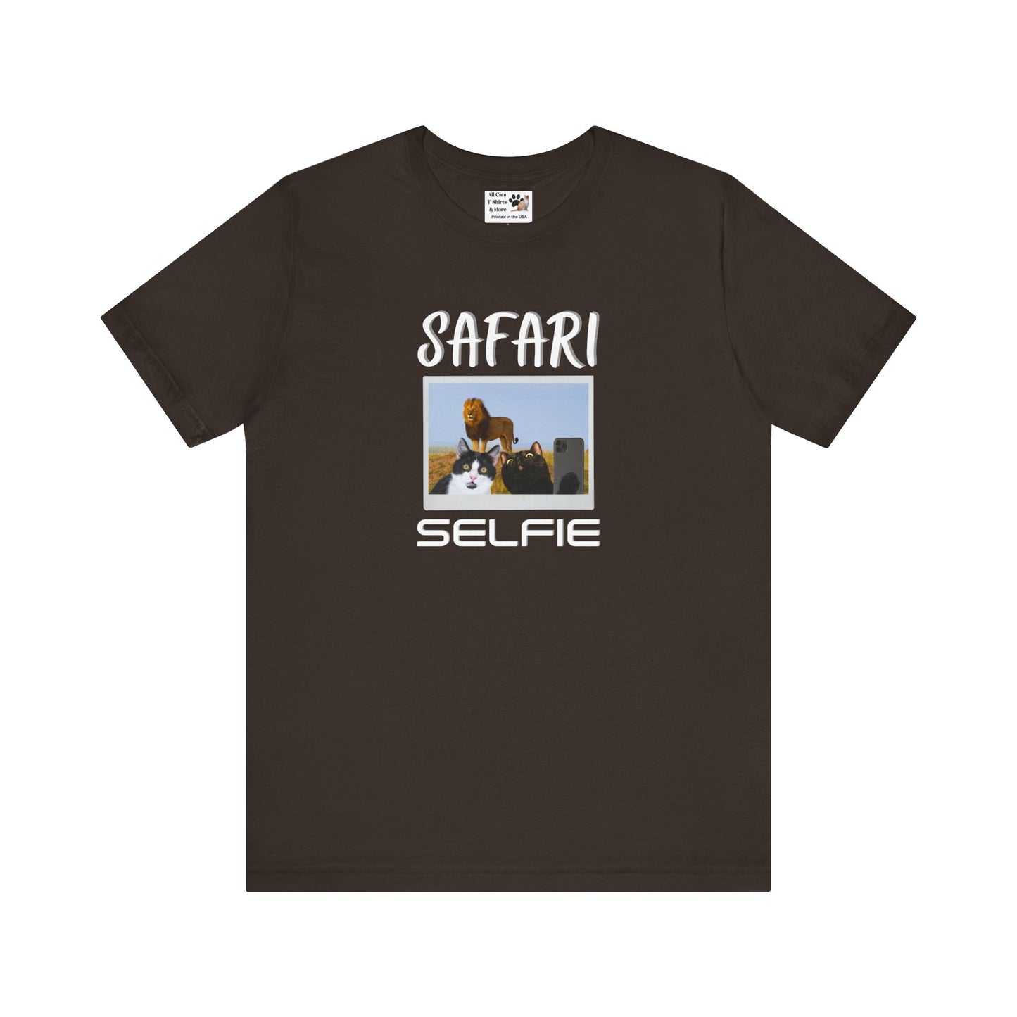 Safari Selfie T-Shirt - (Funny Cats Taking a Selfie, Cat Fan Tee)